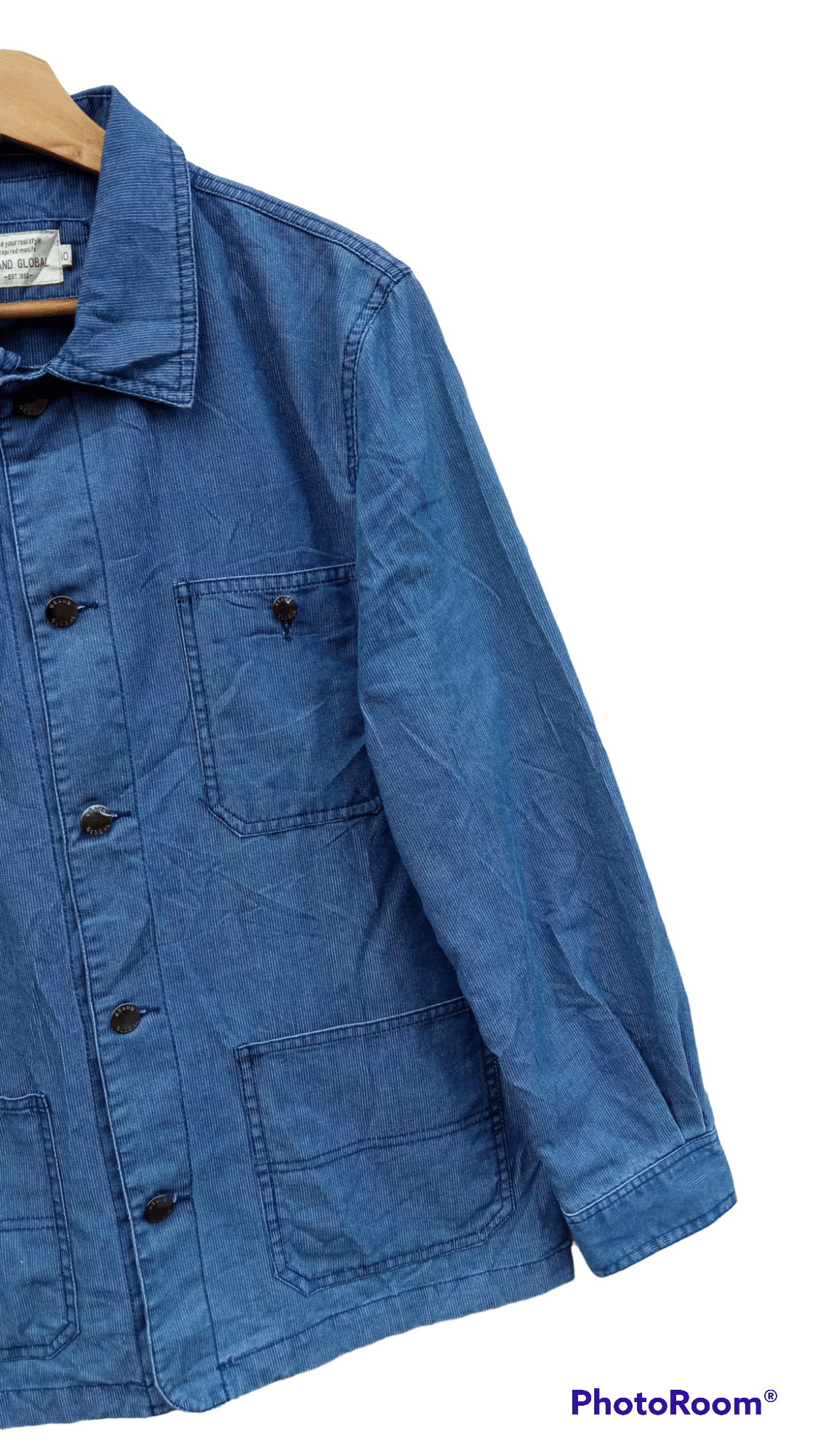 Indigo × Japanese Brand × Vintage 🔥🔥Vintage Style Japanese Brand Grand Global Chore Jacket Size US L / EU 52-54 / 3 - 13 Thumbnail