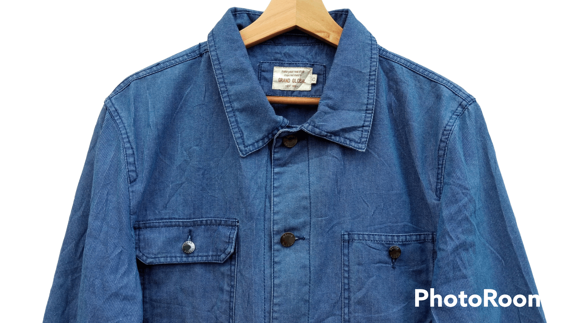 Indigo × Japanese Brand × Vintage 🔥🔥Vintage Style Japanese Brand Grand Global Chore Jacket Size US L / EU 52-54 / 3 - 14 Thumbnail