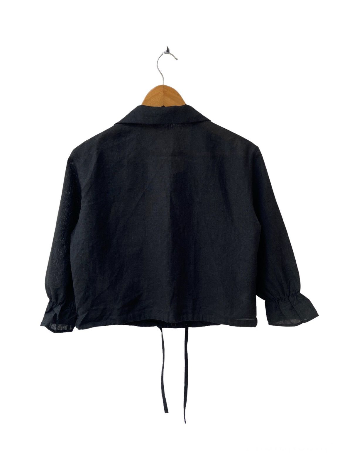 Yohji Yamamoto Yohji Yamamoto Noir Vegetable Fiber Cropped Jacket Size US M / EU 48-50 / 2 - 2 Thumbnail