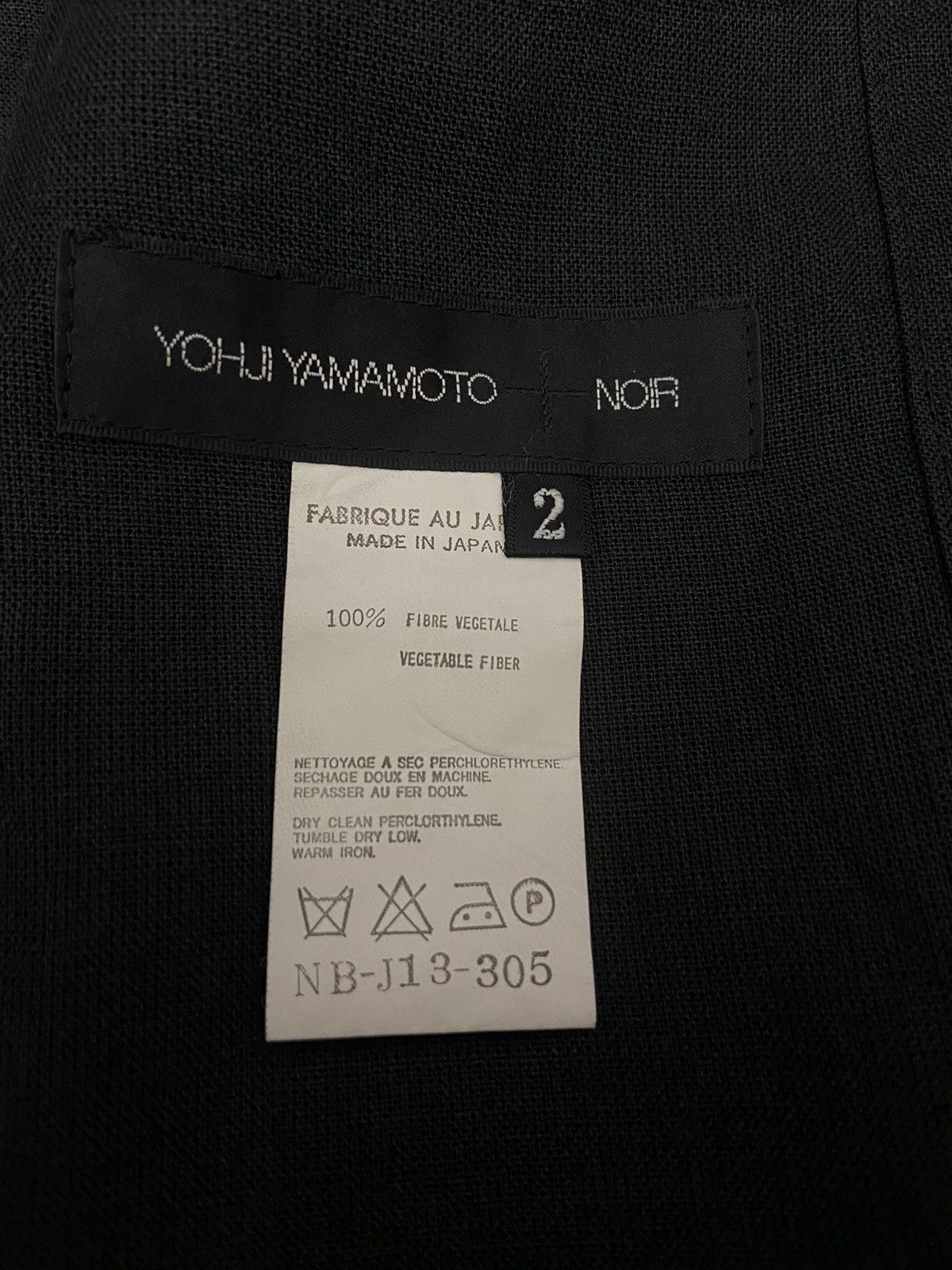 Yohji Yamamoto Yohji Yamamoto Noir Vegetable Fiber Cropped Jacket Size US M / EU 48-50 / 2 - 10 Thumbnail