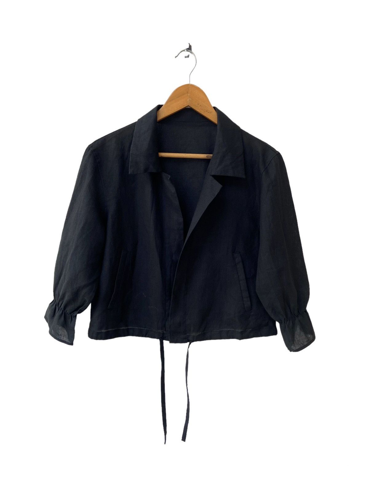 Yohji Yamamoto Yohji Yamamoto Noir Vegetable Fiber Cropped Jacket Size US M / EU 48-50 / 2 - 1 Thumbnail