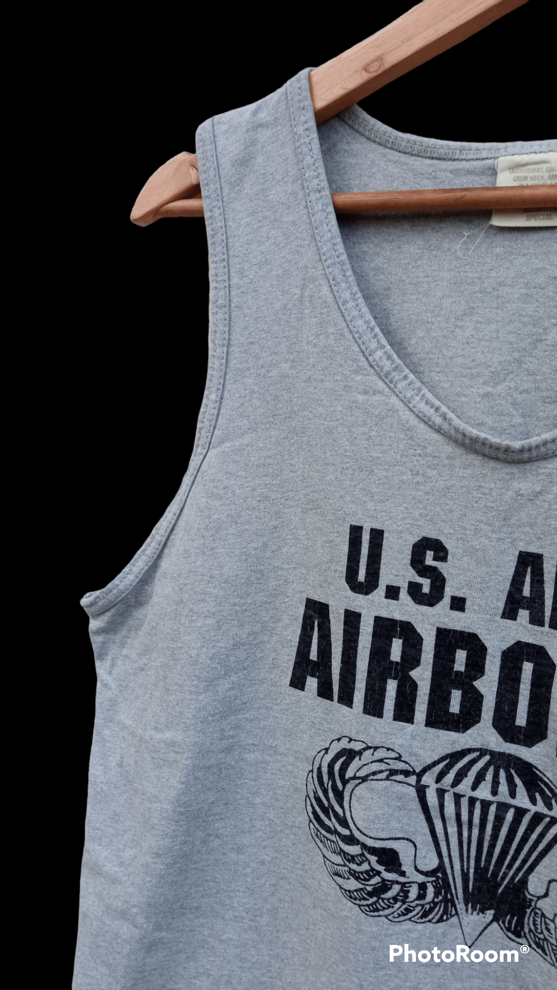 Japanese Brand × Vintage 🔥🔥Vintage U.S.Army Airborne Sleeveless T-Shirt Size US M / EU 48-50 / 2 - 9 Thumbnail