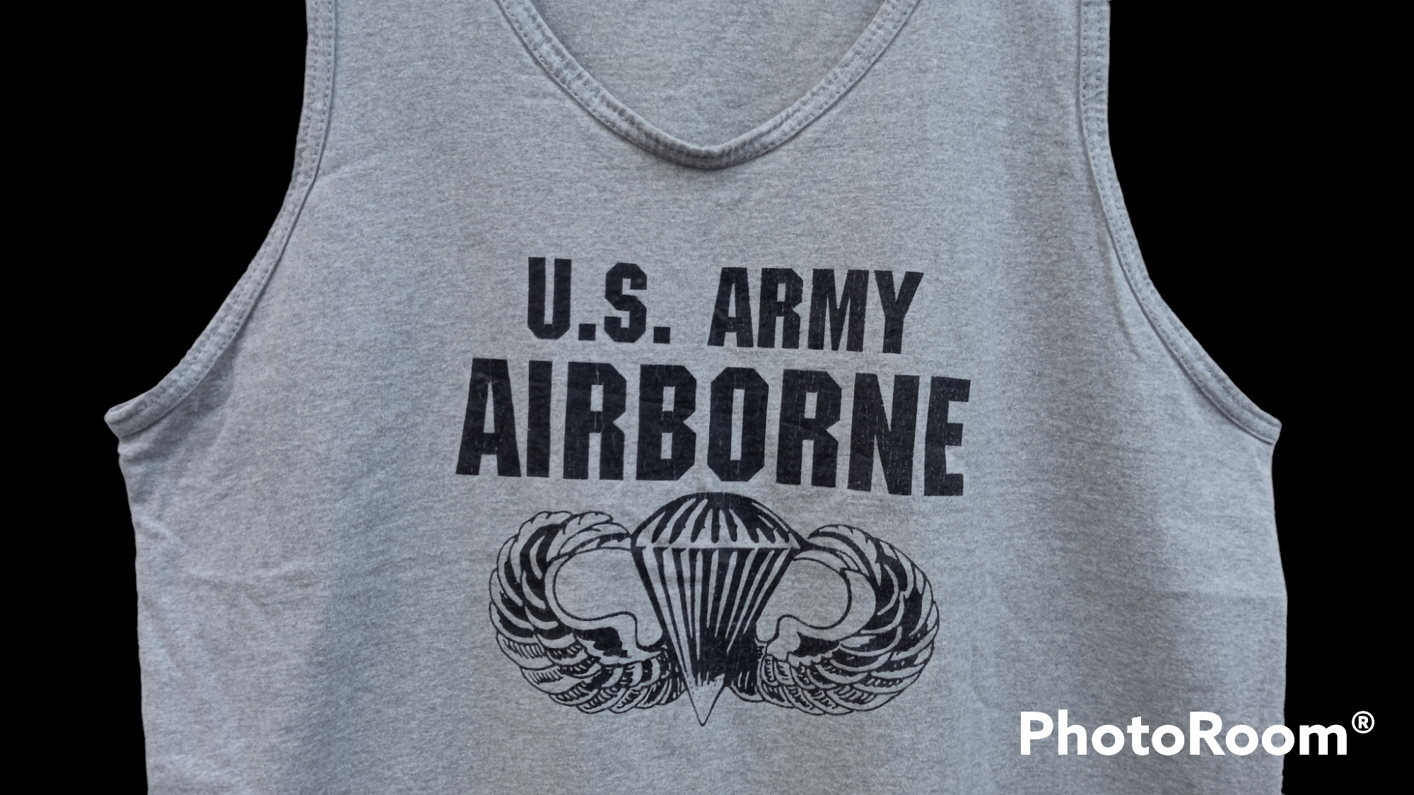 Japanese Brand × Vintage 🔥🔥Vintage U.S.Army Airborne Sleeveless T-Shirt Size US M / EU 48-50 / 2 - 17 Thumbnail