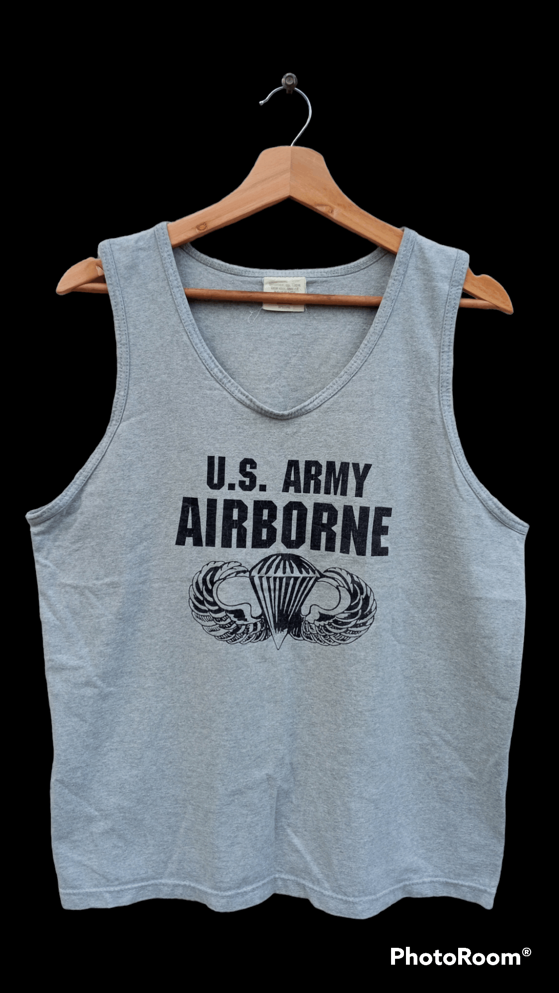 Japanese Brand × Vintage 🔥🔥Vintage U.S.Army Airborne Sleeveless T-Shirt Size US M / EU 48-50 / 2 - 1 Thumbnail