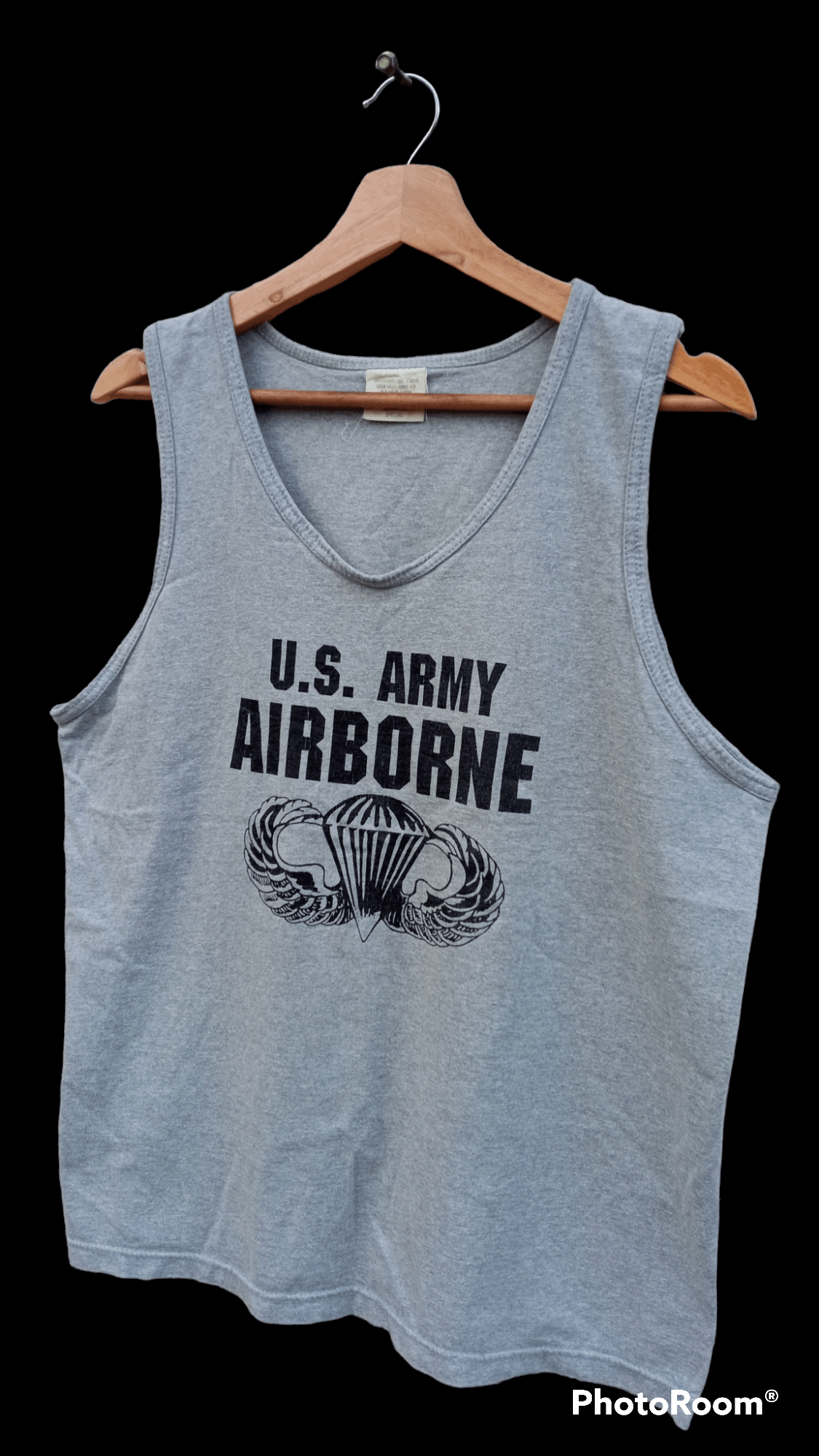 Japanese Brand × Vintage 🔥🔥Vintage U.S.Army Airborne Sleeveless T-Shirt Size US M / EU 48-50 / 2 - 3 Thumbnail