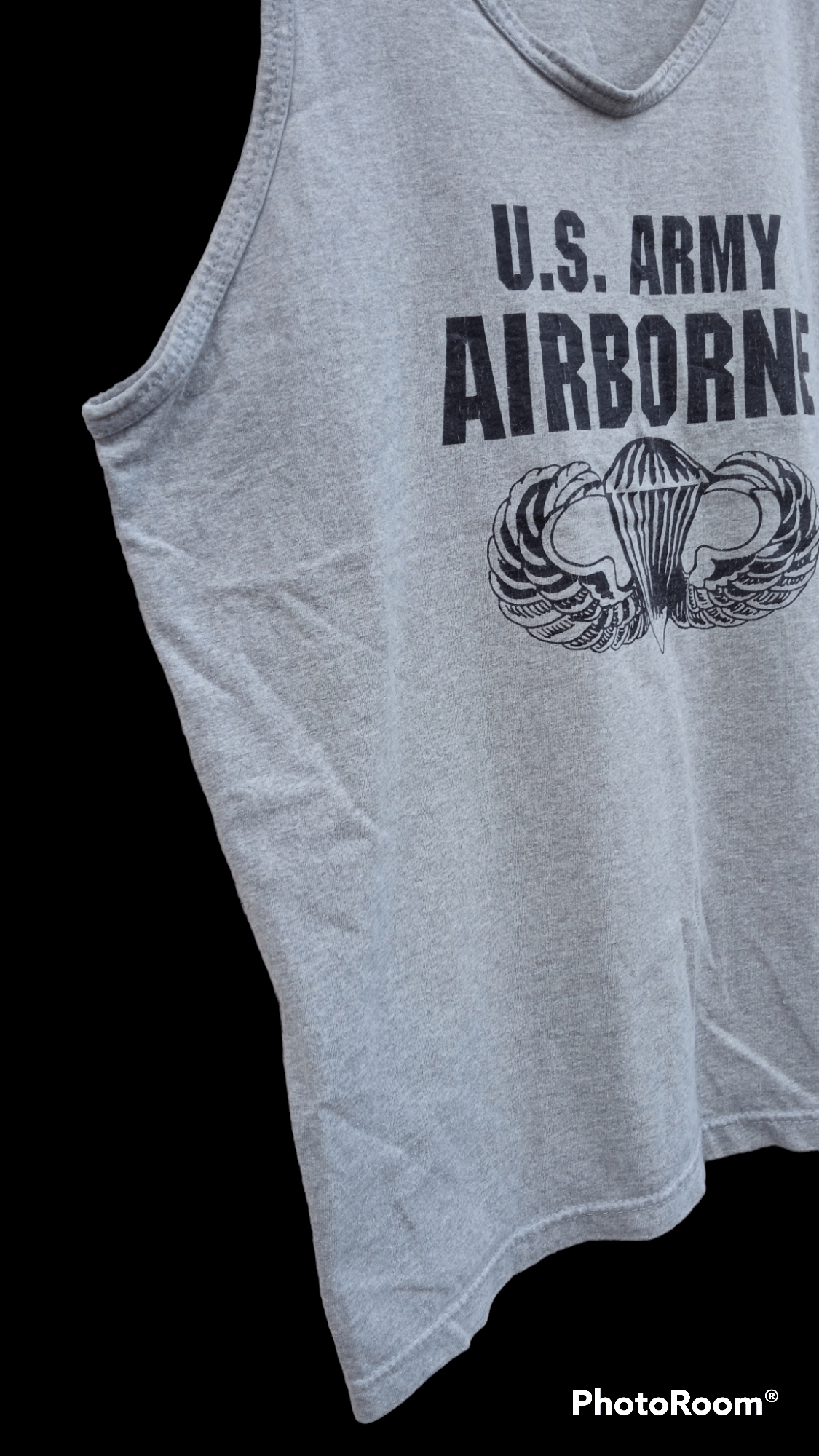 Japanese Brand × Vintage 🔥🔥Vintage U.S.Army Airborne Sleeveless T-Shirt Size US M / EU 48-50 / 2 - 7 Thumbnail