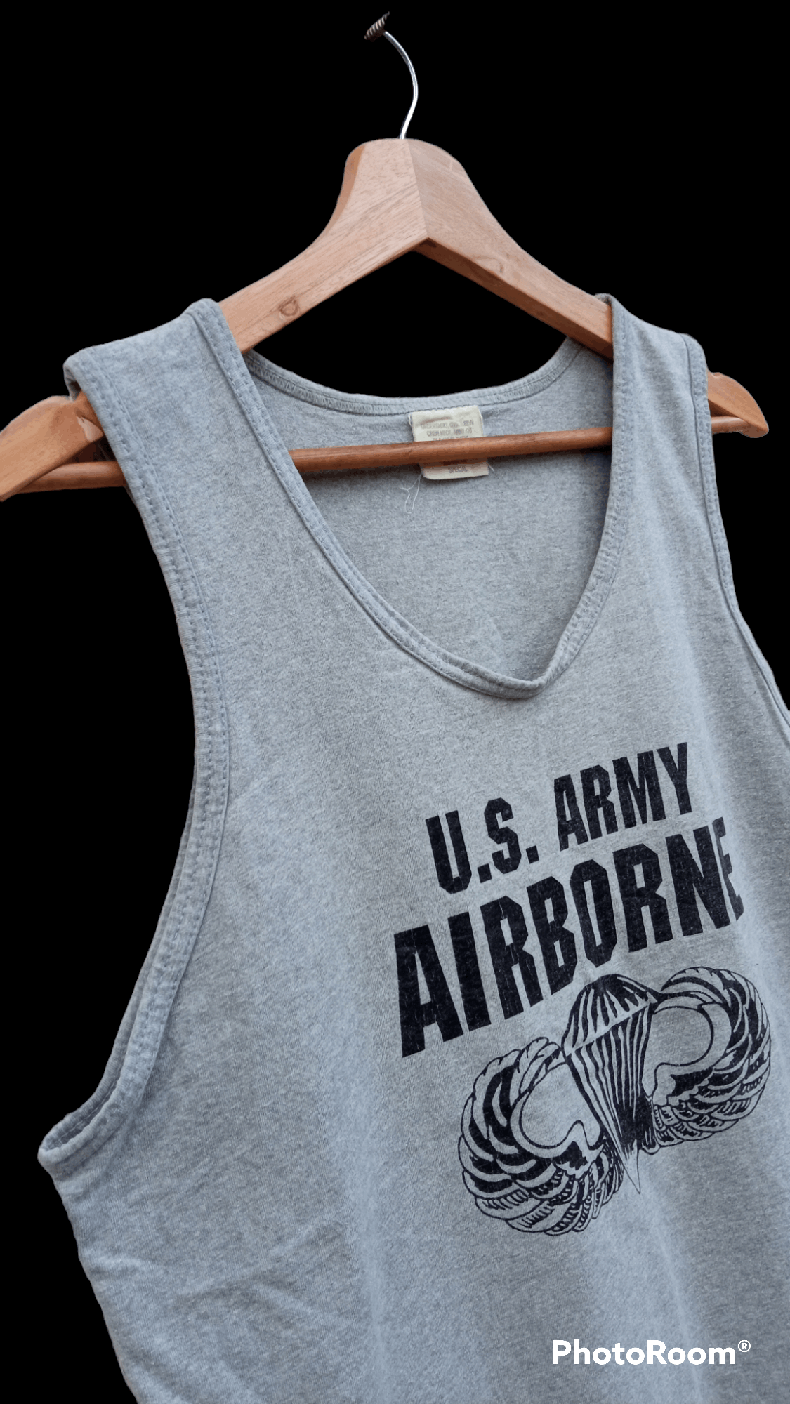 Japanese Brand × Vintage 🔥🔥Vintage U.S.Army Airborne Sleeveless T-Shirt Size US M / EU 48-50 / 2 - 6 Thumbnail