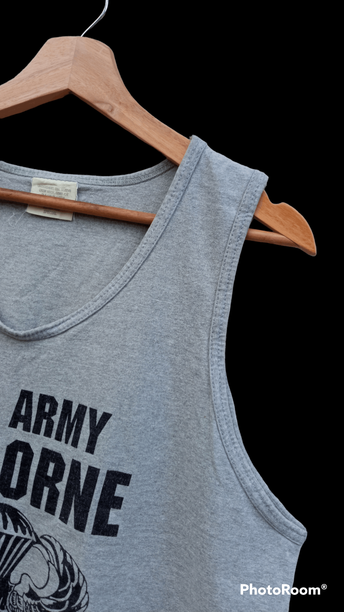 Japanese Brand × Vintage 🔥🔥Vintage U.S.Army Airborne Sleeveless T-Shirt Size US M / EU 48-50 / 2 - 14 Thumbnail