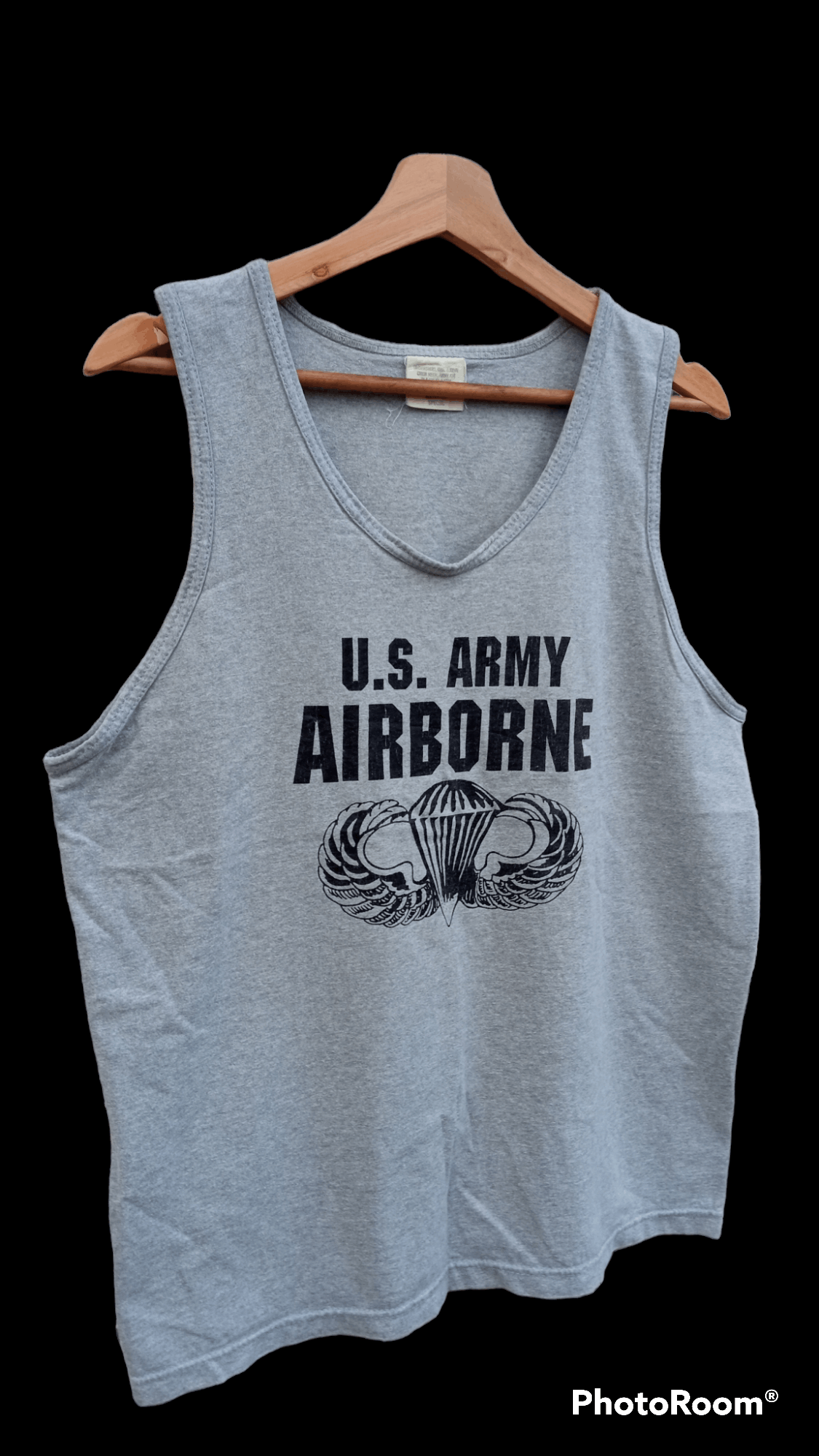 Japanese Brand × Vintage 🔥🔥Vintage U.S.Army Airborne Sleeveless T-Shirt Size US M / EU 48-50 / 2 - 2 Thumbnail