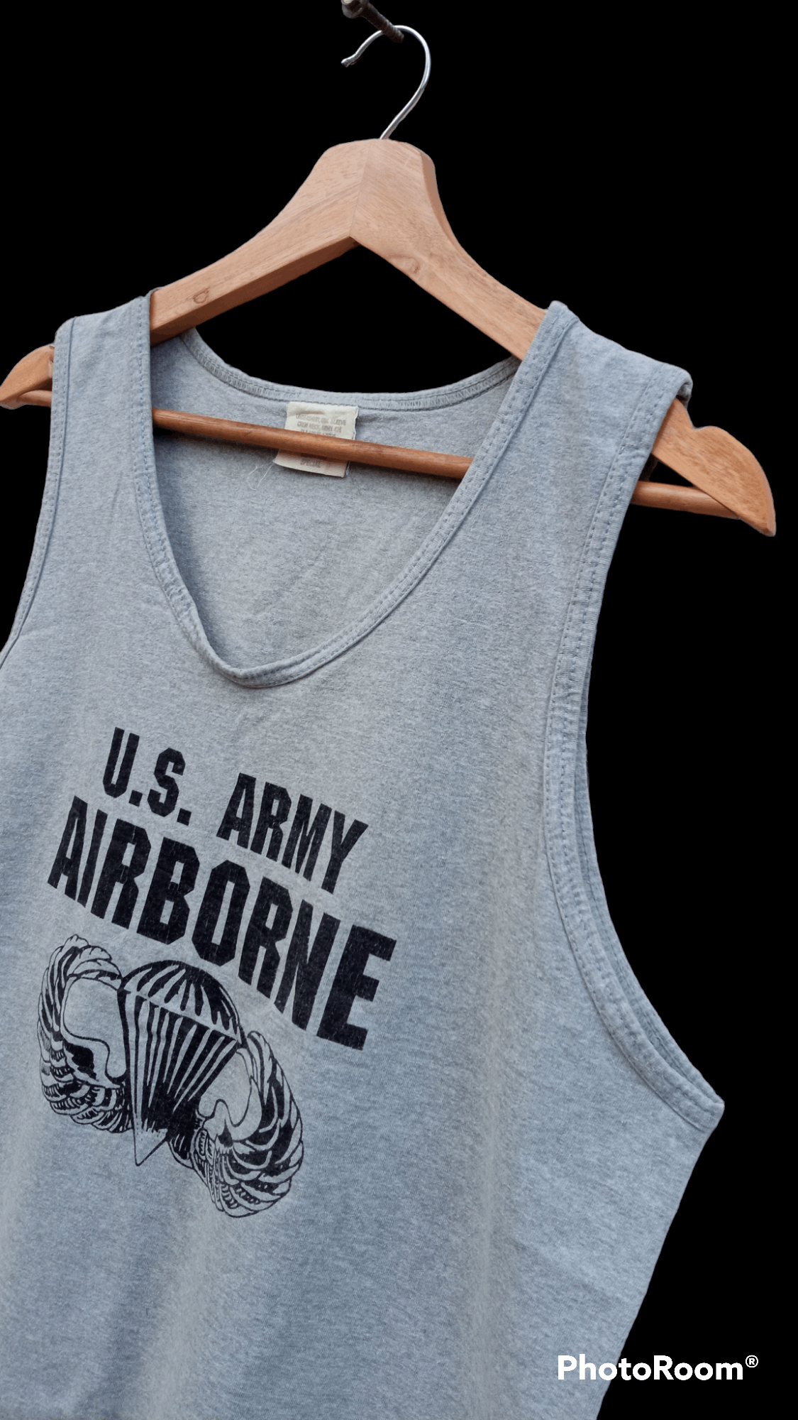 Japanese Brand × Vintage 🔥🔥Vintage U.S.Army Airborne Sleeveless T-Shirt Size US M / EU 48-50 / 2 - 11 Thumbnail