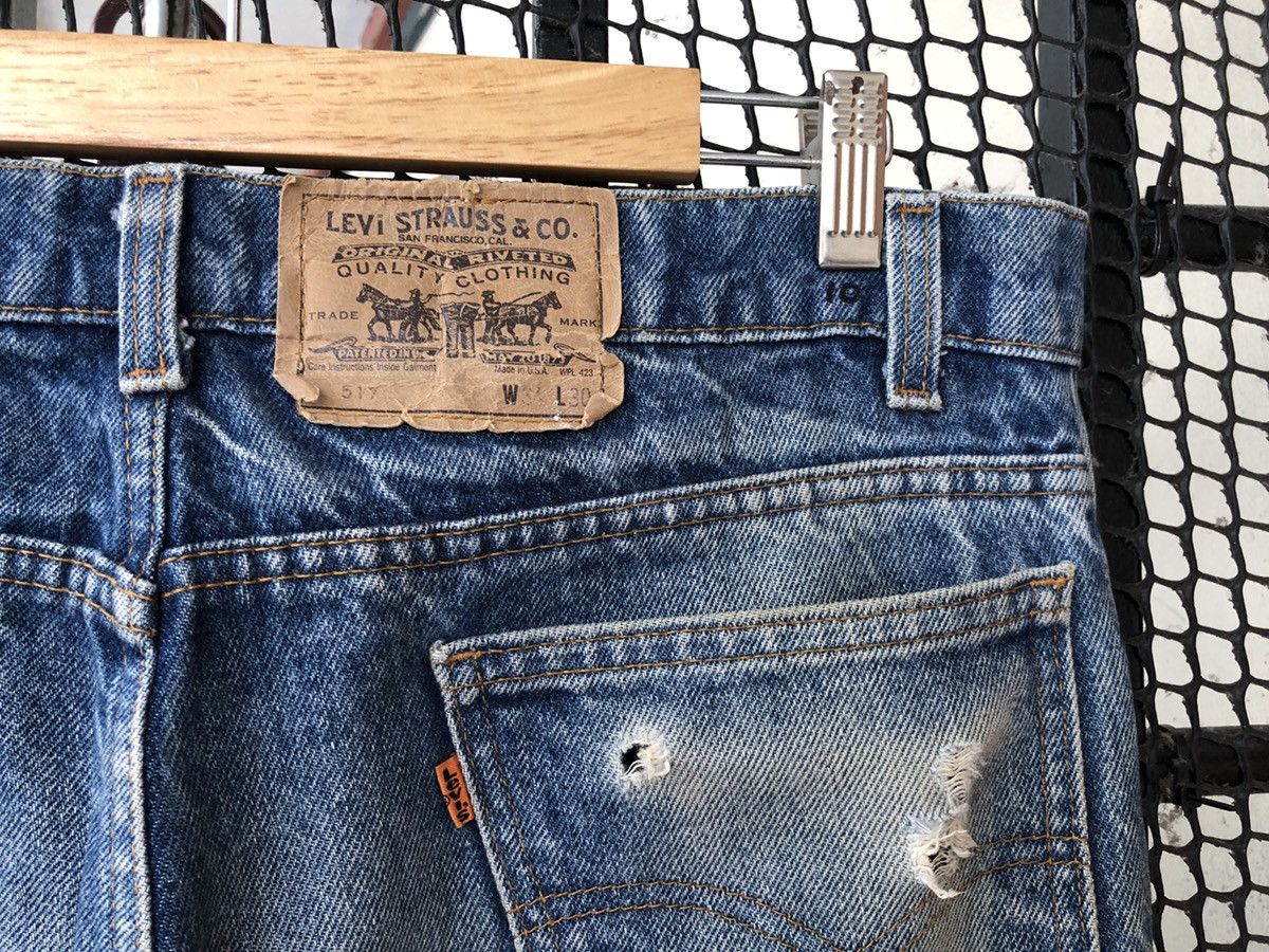 Levi's × Vintage VINTAGE LEVIS 517 ORANGE TAB BOOTCUT FLARED DENIM JEANS Size US 33 - 17 Thumbnail