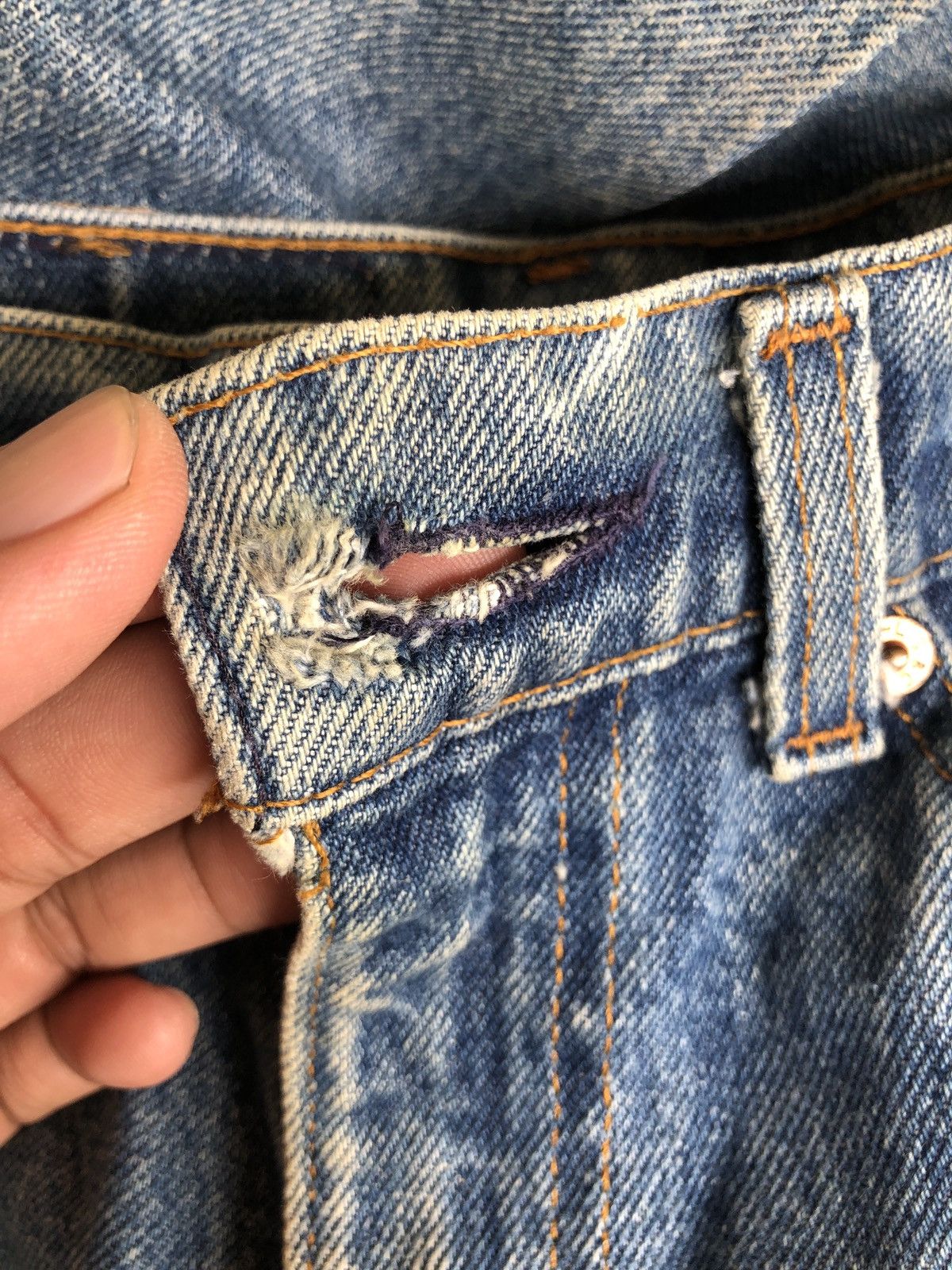 Levi's × Vintage VINTAGE LEVIS 517 ORANGE TAB BOOTCUT FLARED DENIM JEANS Size US 33 - 11 Thumbnail