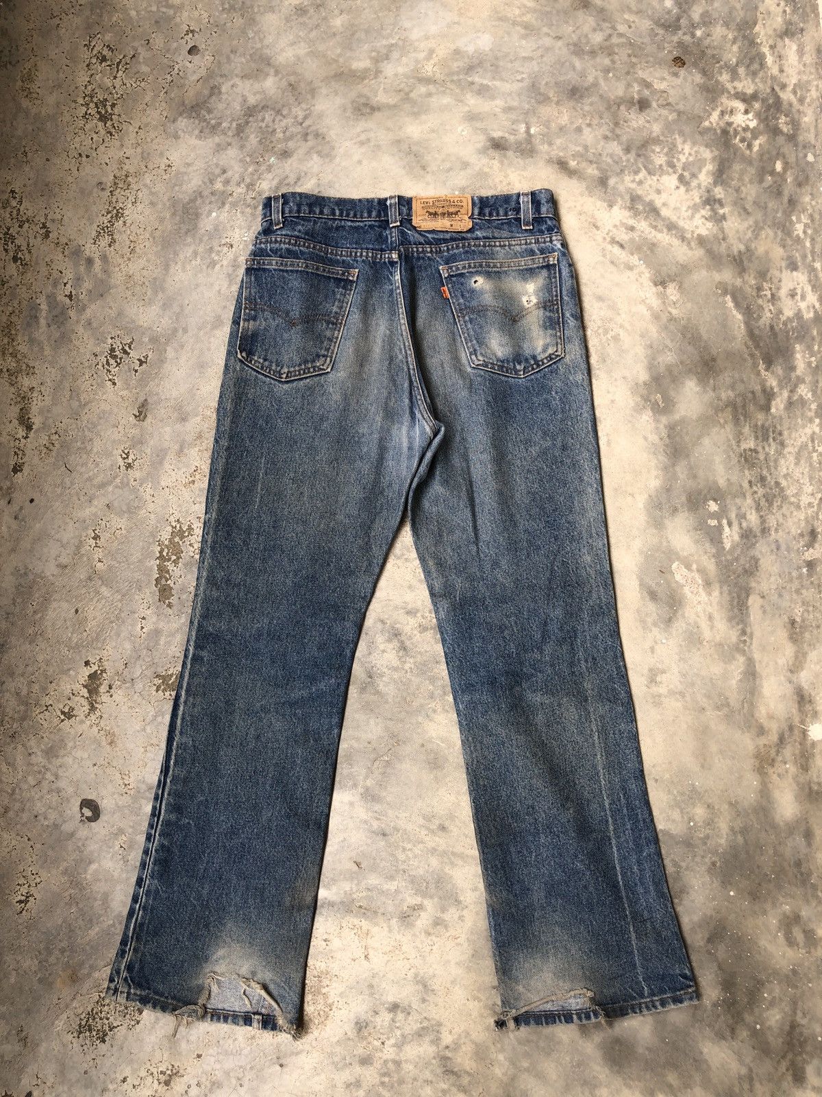 Levi's × Vintage VINTAGE LEVIS 517 ORANGE TAB BOOTCUT FLARED DENIM JEANS Size US 33 - 2 Thumbnail