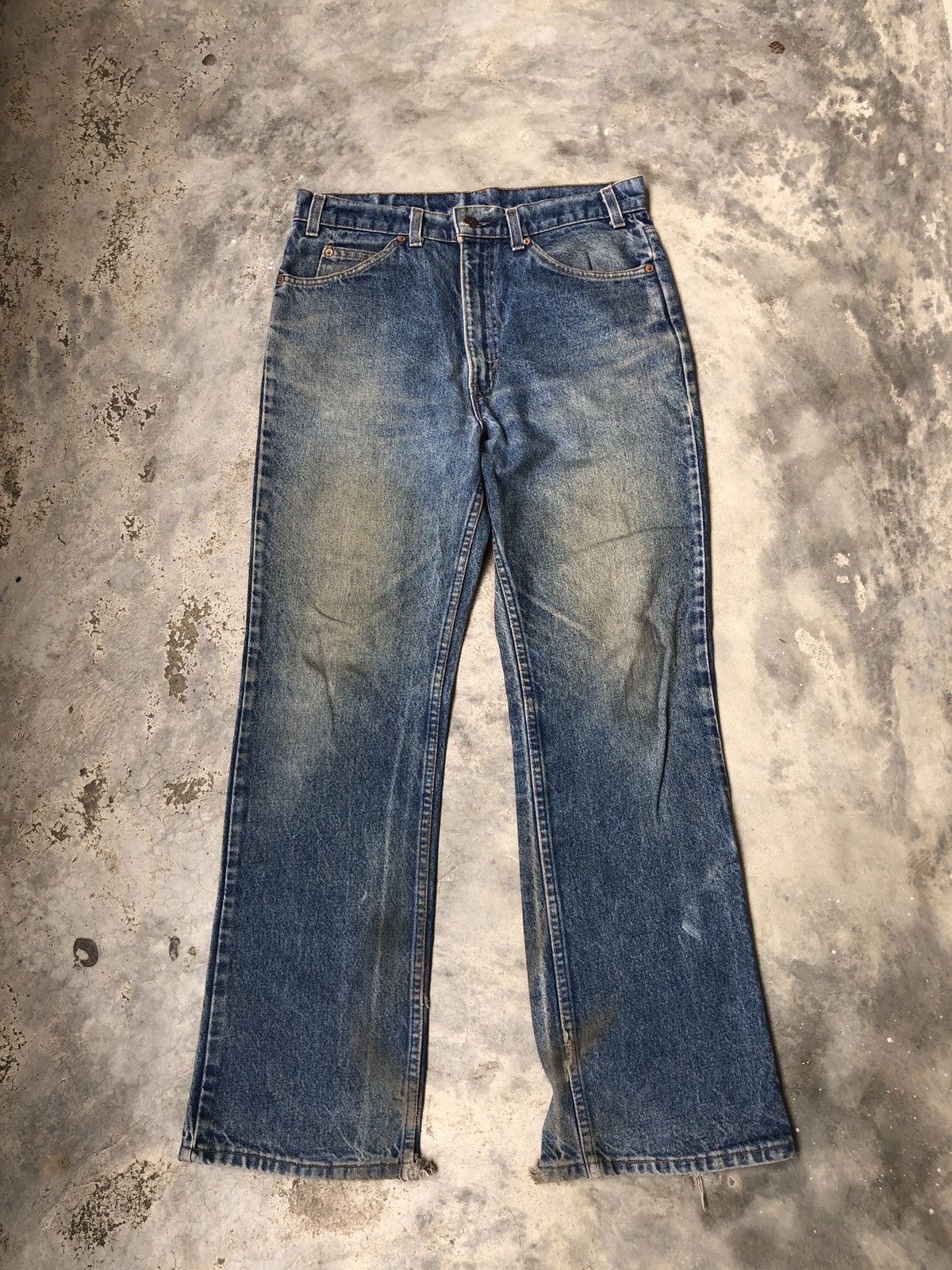 Levi's × Vintage VINTAGE LEVIS 517 ORANGE TAB BOOTCUT FLARED DENIM JEANS Size US 33 - 1 Thumbnail