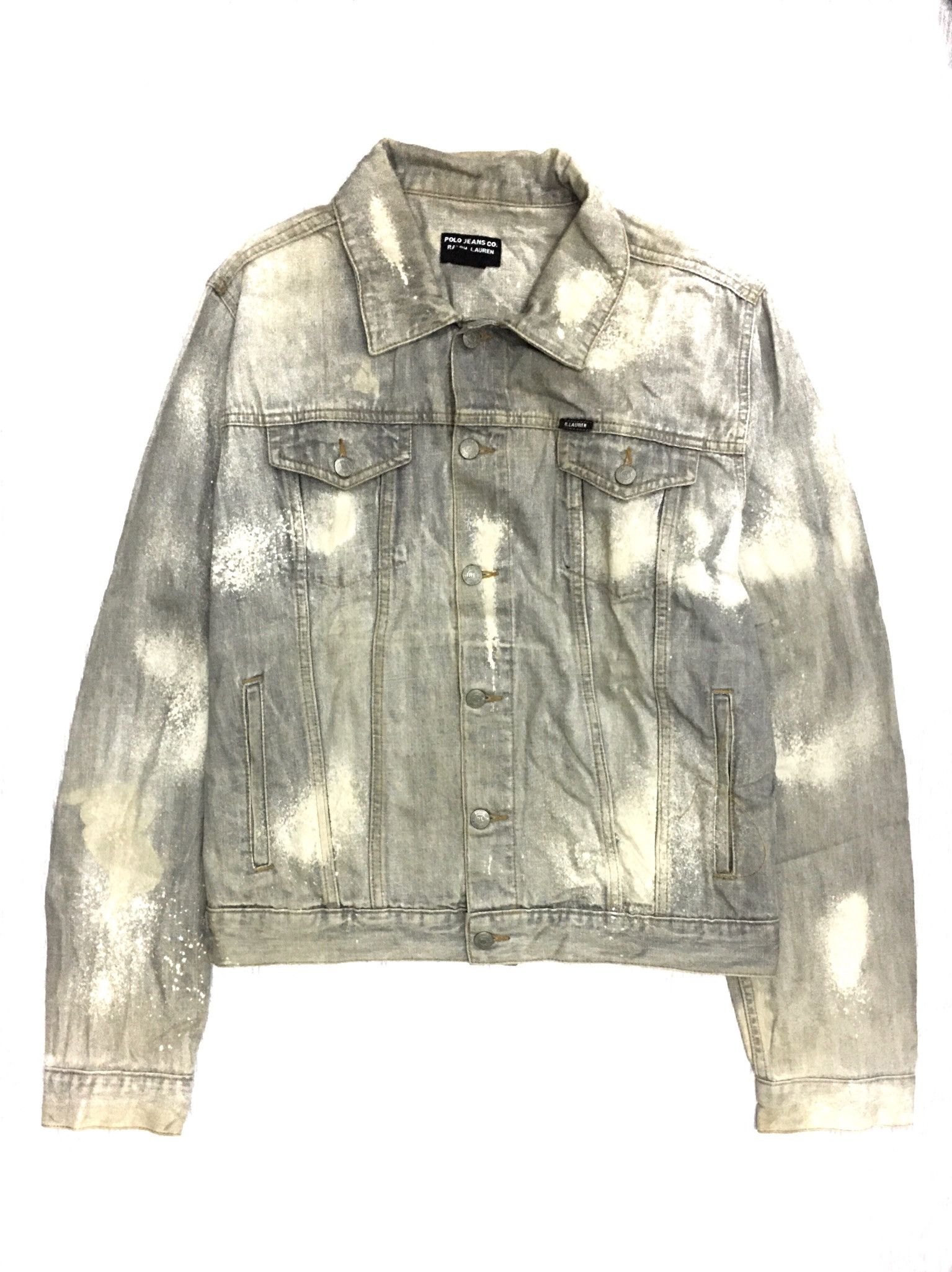 Polo Ralph Lauren Vintage Polo Ralph Lauren Denim Jacket Very Cool Design Size US L / EU 52-54 / 3 - 1 Thumbnail