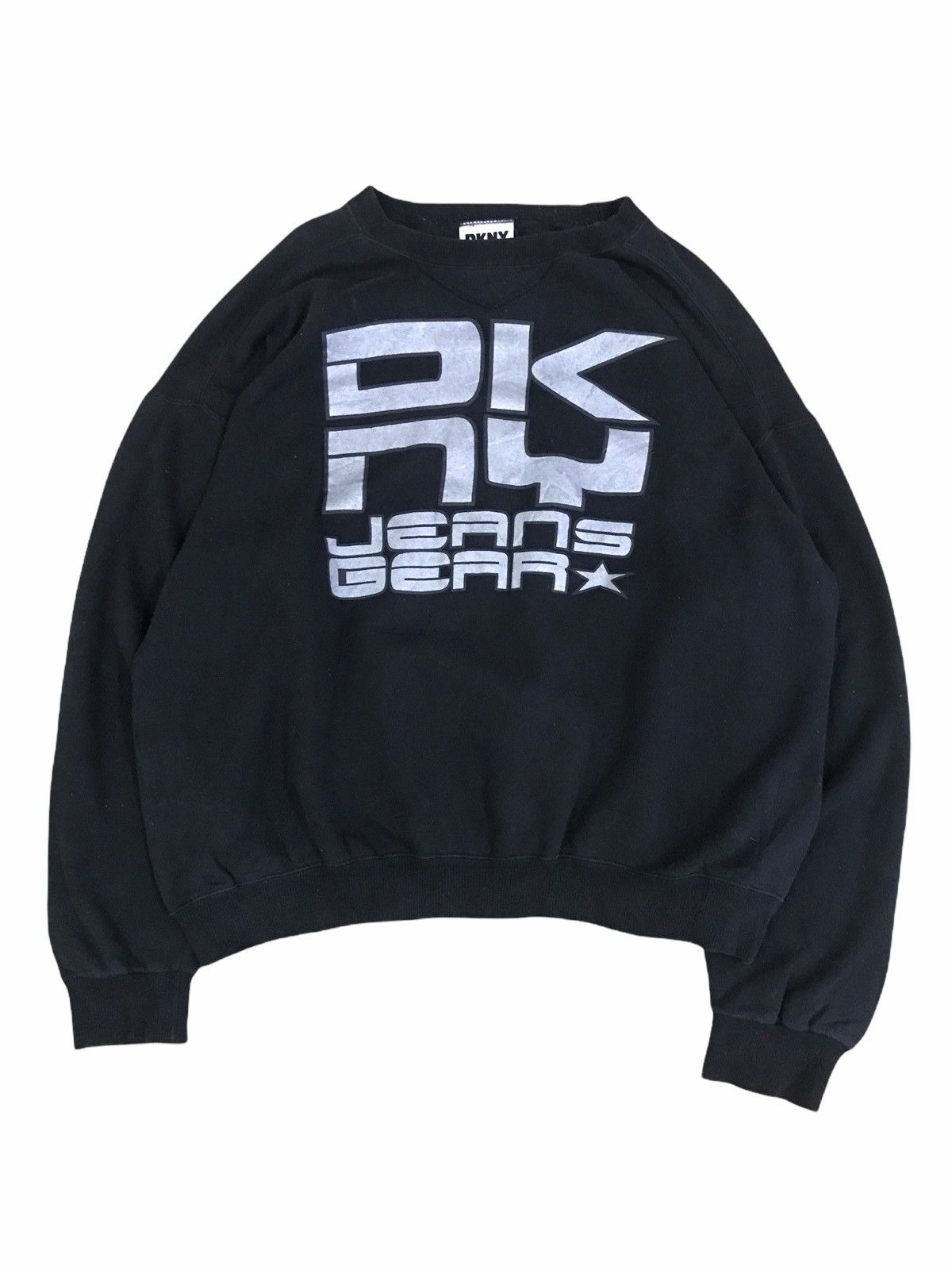 DKNY Vintage DKNY Jeans Gear Black Sweatshirt Big Logo Size US L / EU 52-54 / 3 - 1 Thumbnail