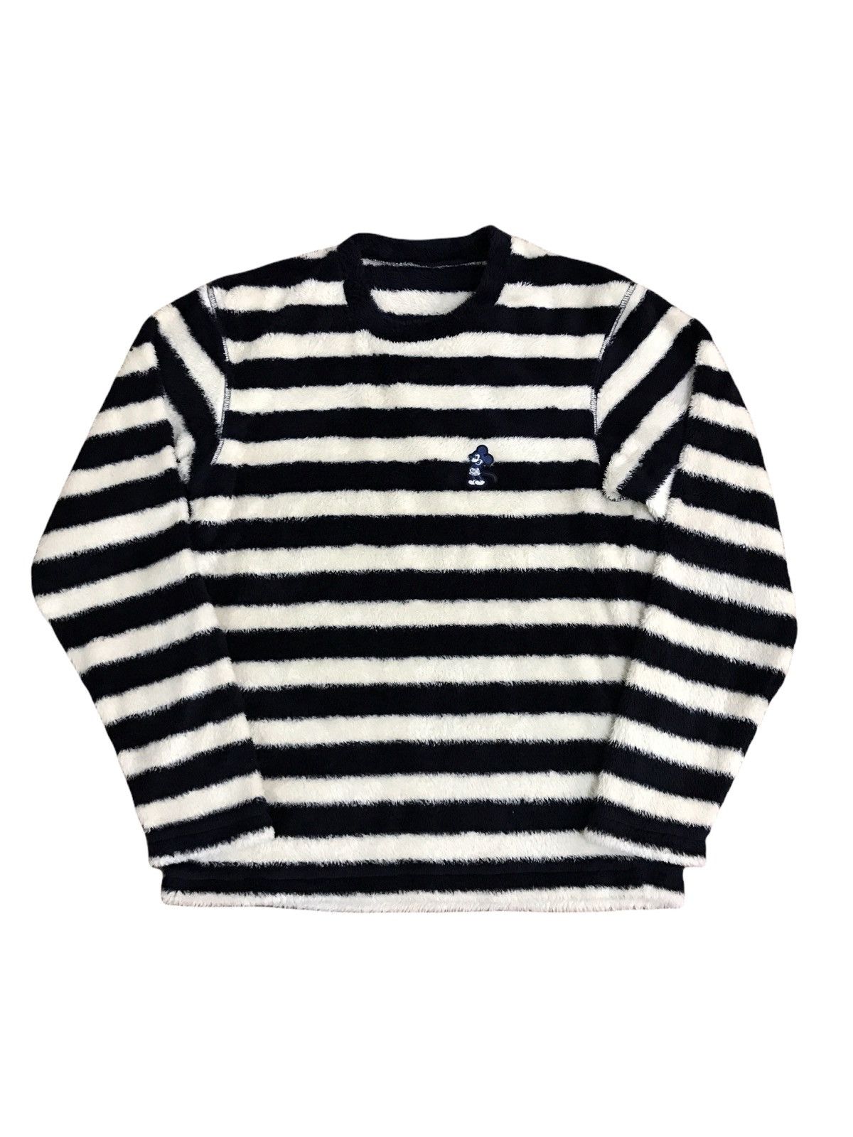 Mickey Mouse × Uniqlo Uniqlo x Mickey Stripes Fleece Kurt Cobain Grunge Size US S / EU 44-46 / 1 - 1 Thumbnail