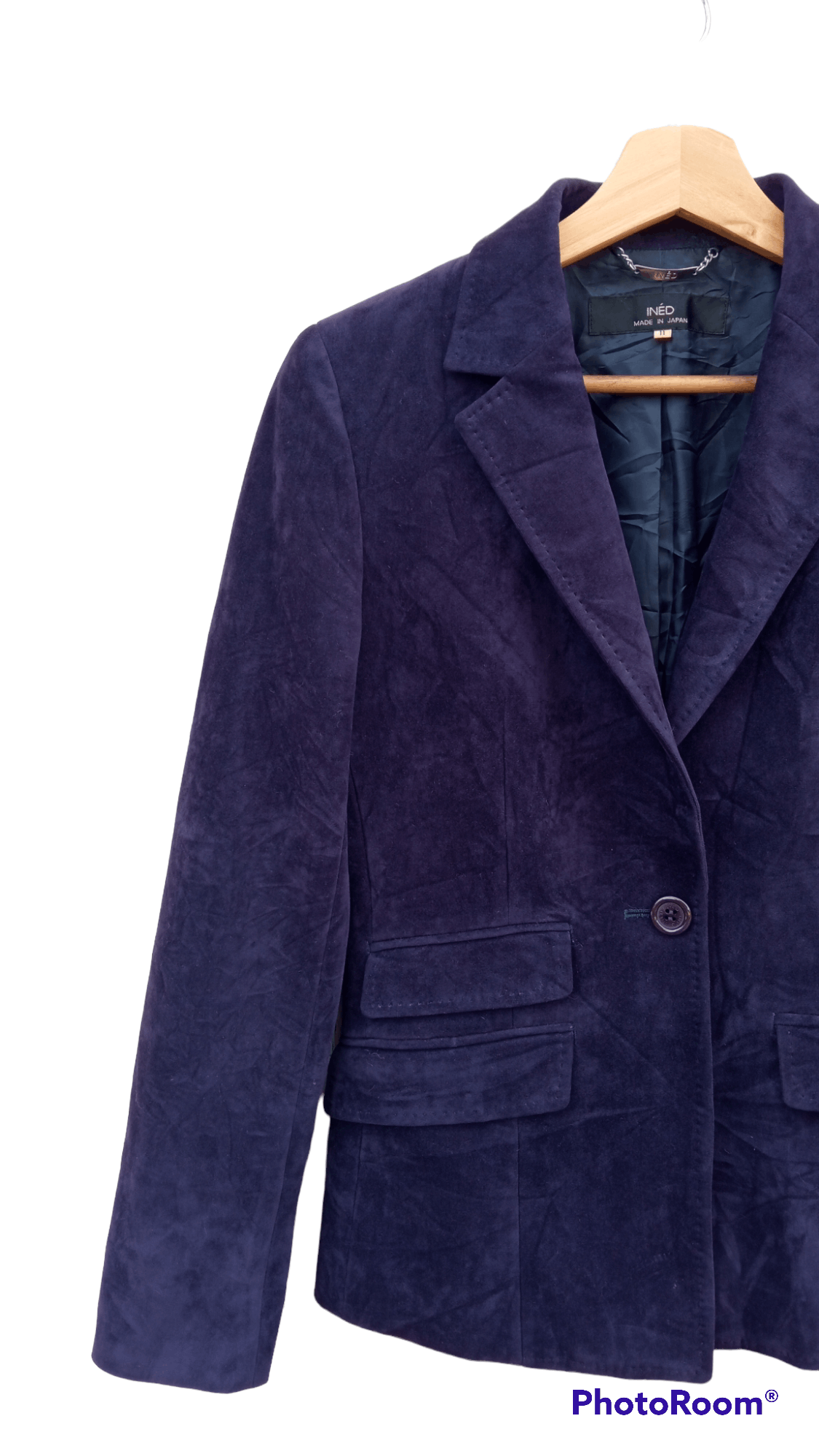 Japanese Brand × Vintage × Yohji Yamamoto 🔥🔥Ined Homme Yohji Yamamoto Velvet Blazer Coat Jacket Size S / US 4 / IT 40 - 4 Thumbnail