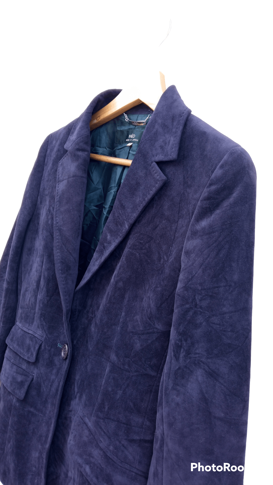 Japanese Brand × Vintage × Yohji Yamamoto 🔥🔥Ined Homme Yohji Yamamoto Velvet Blazer Coat Jacket Size S / US 4 / IT 40 - 9 Thumbnail