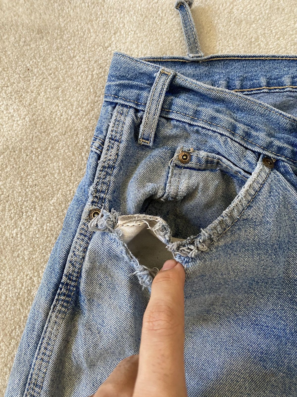Dickies × Vintage Vintage Dickies Distressed Denim Carpenter Jeans Size US 34 / EU 50 - 4 Thumbnail
