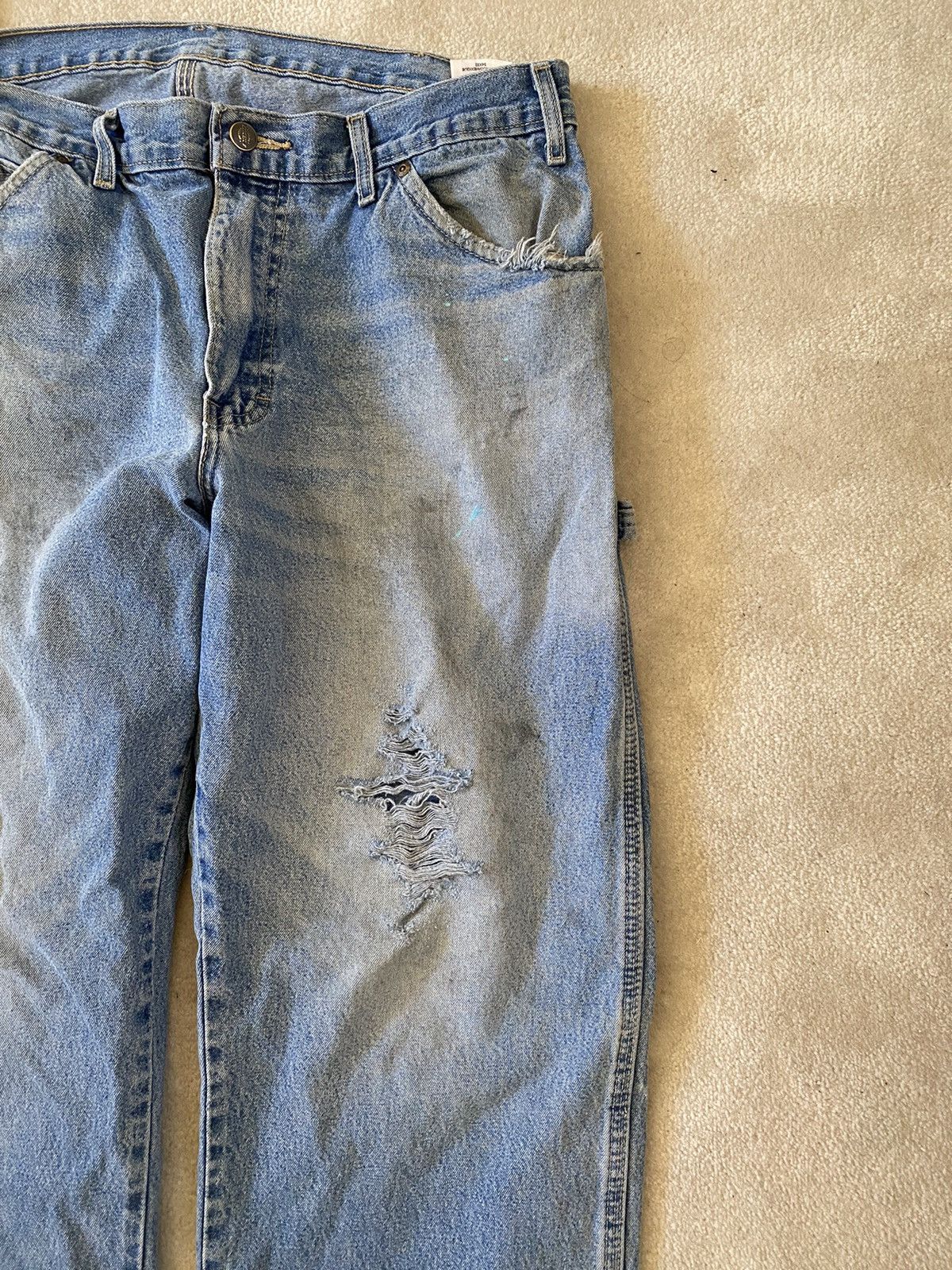 Dickies × Vintage Vintage Dickies Distressed Denim Carpenter Jeans Size US 34 / EU 50 - 3 Thumbnail