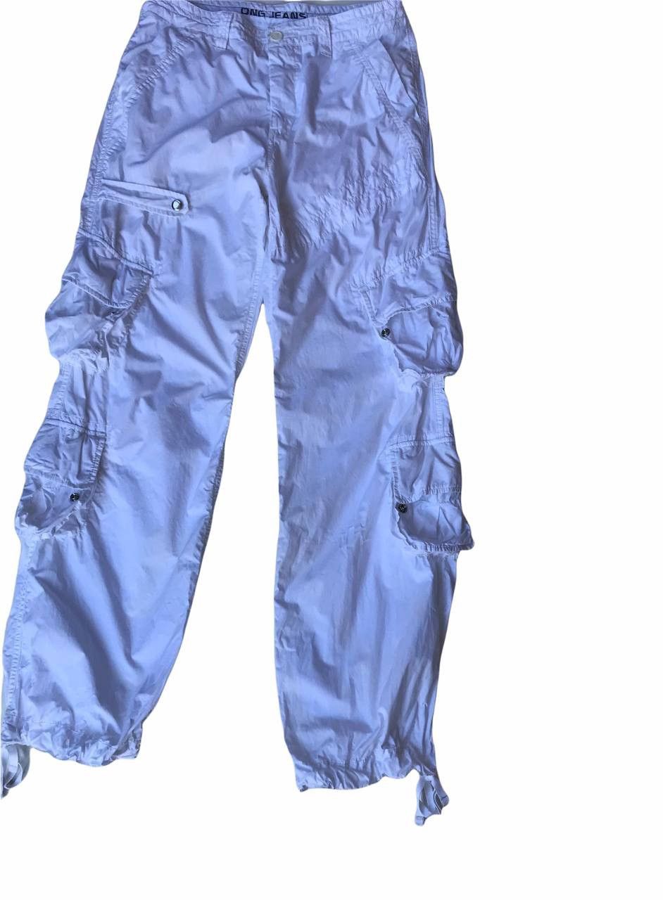 Other Ong Jeans White Colour Multipocket Cargo Pants (Light Pants) Size US 30 / EU 46 - 6 Thumbnail