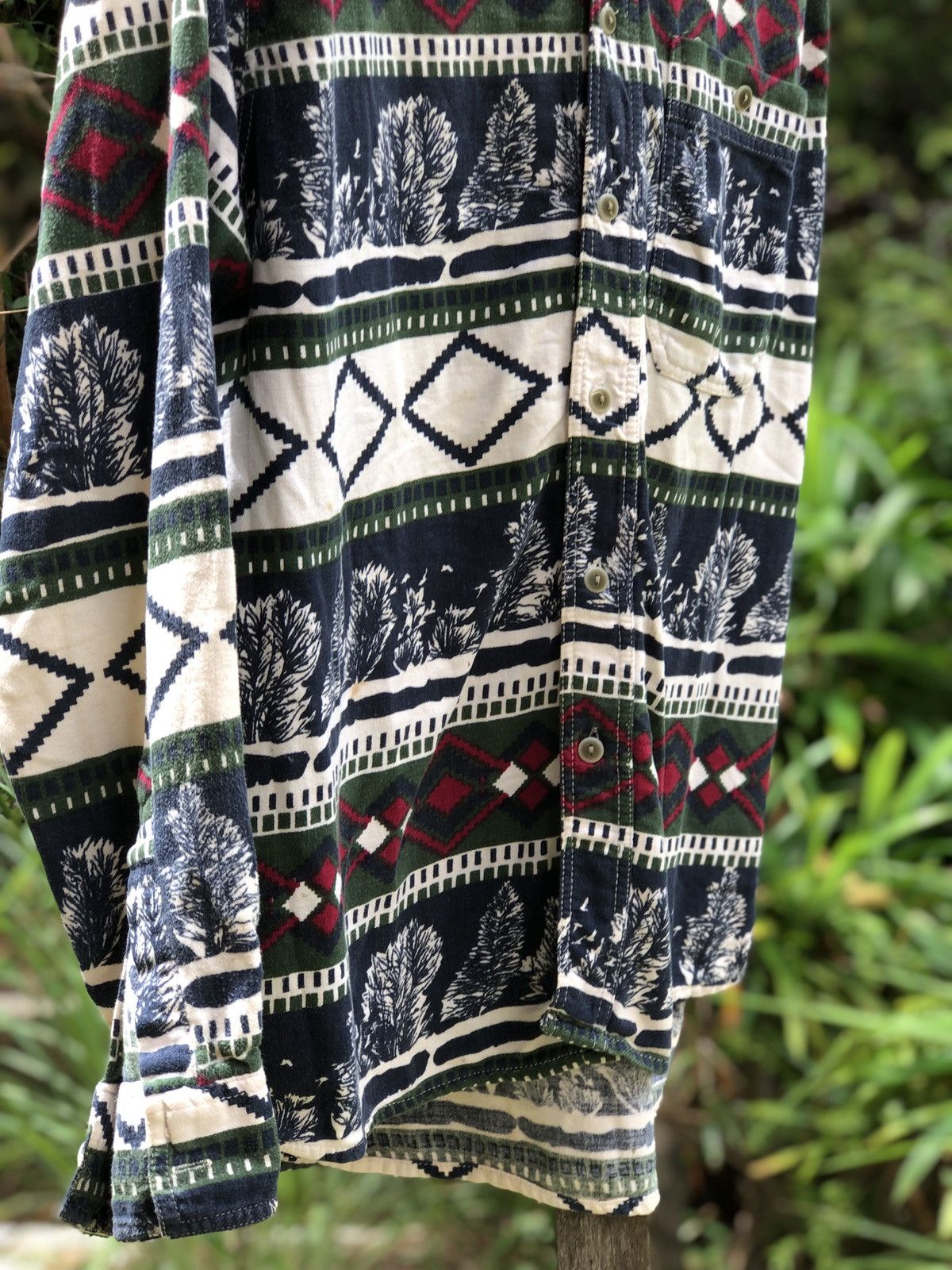 Flannel Vintage Flannel Native Navajo Art Motive Fullprint Shirt Size US XL / EU 56 / 4 - 3 Thumbnail