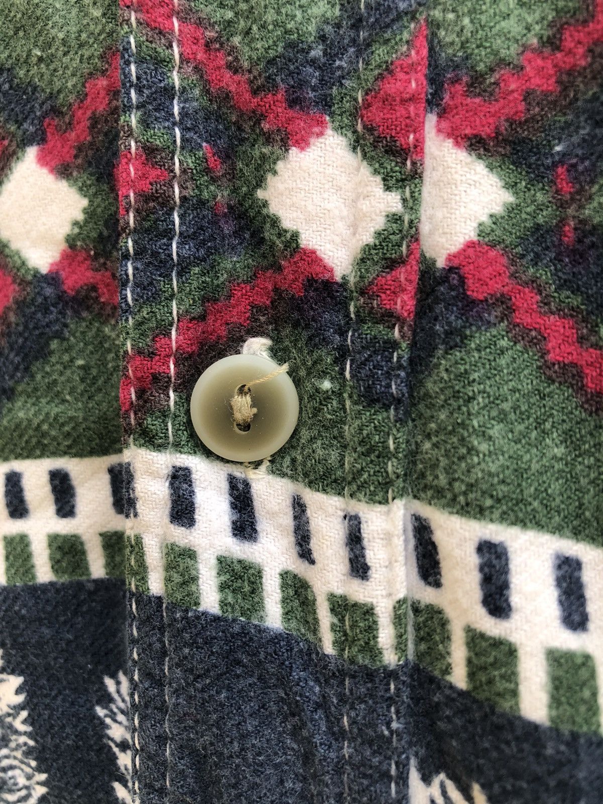 Flannel Vintage Flannel Native Navajo Art Motive Fullprint Shirt Size US XL / EU 56 / 4 - 9 Thumbnail