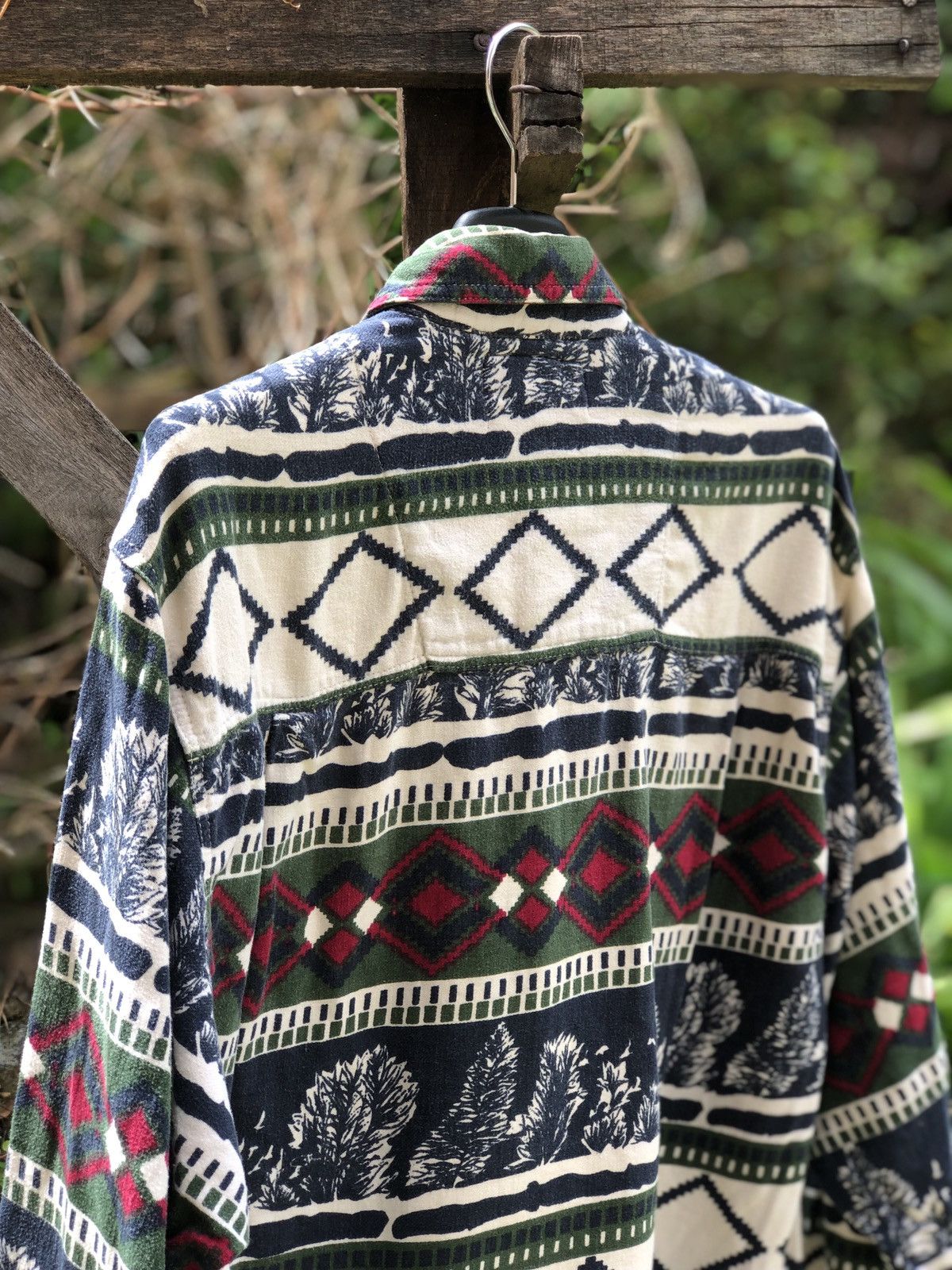 Flannel Vintage Flannel Native Navajo Art Motive Fullprint Shirt Size US XL / EU 56 / 4 - 5 Thumbnail