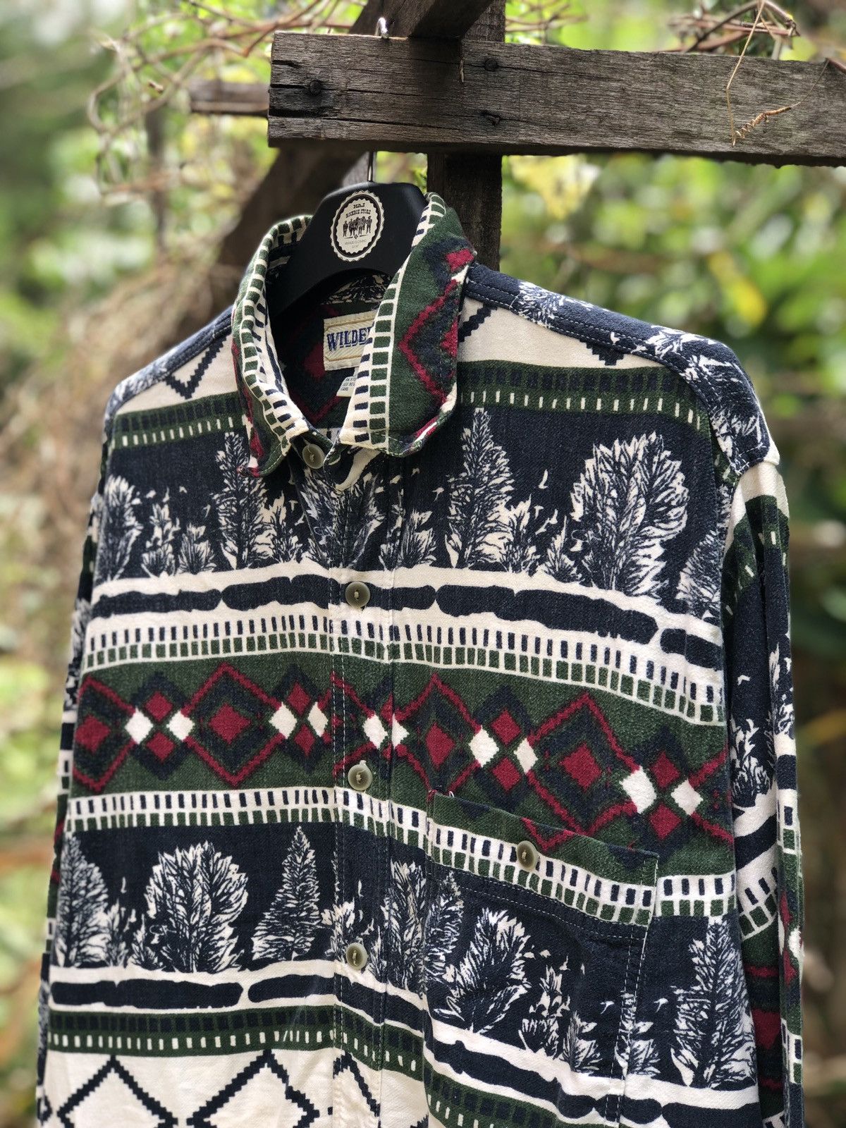 Flannel Vintage Flannel Native Navajo Art Motive Fullprint Shirt Size US XL / EU 56 / 4 - 2 Thumbnail