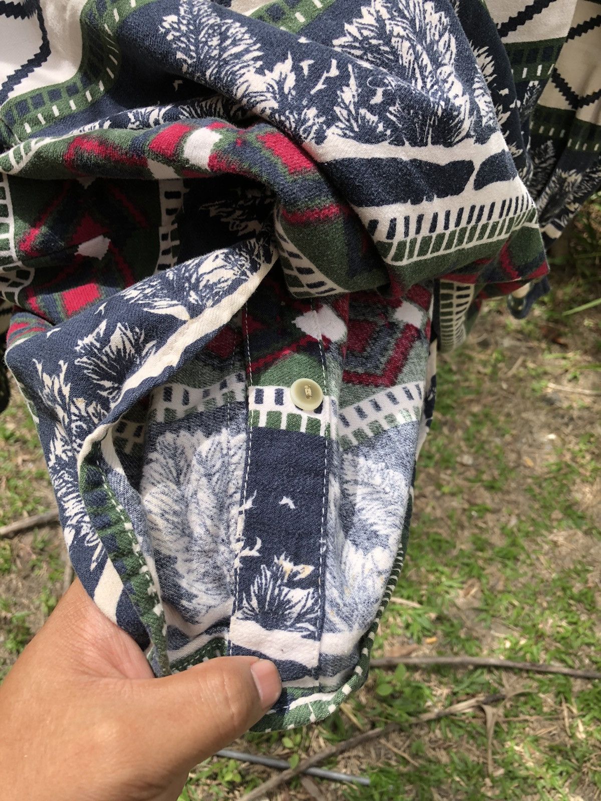 Flannel Vintage Flannel Native Navajo Art Motive Fullprint Shirt Size US XL / EU 56 / 4 - 10 Thumbnail