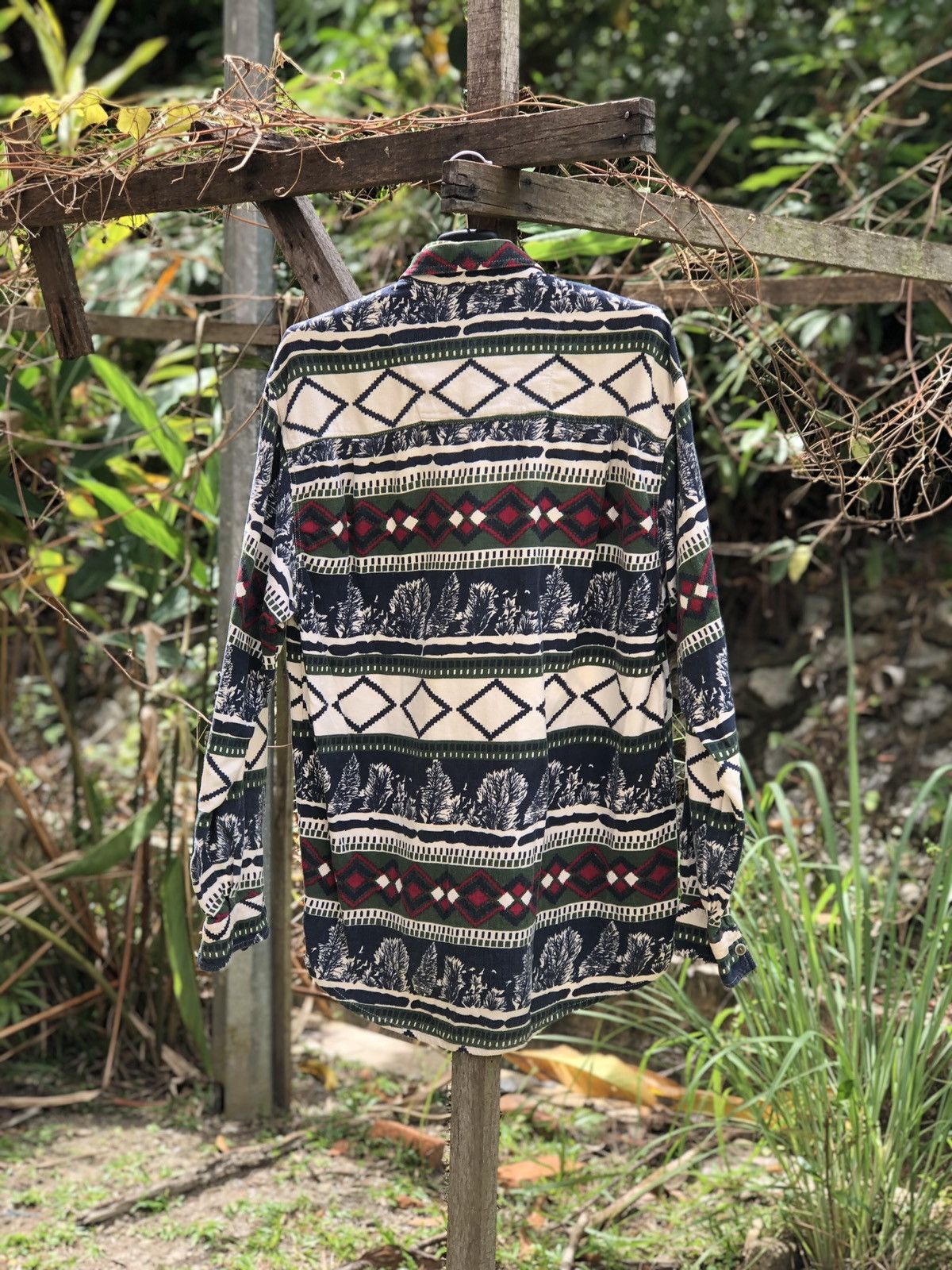 Flannel Vintage Flannel Native Navajo Art Motive Fullprint Shirt Size US XL / EU 56 / 4 - 4 Thumbnail
