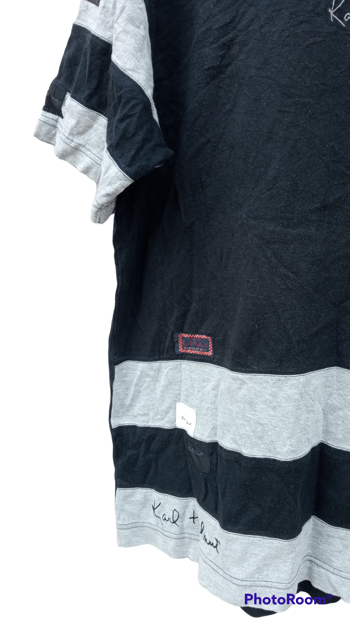 Japanese Brand × Karl Helmut × Vintage 🔥🔥Vintage 90's Karl Helmut Patchwork T-Shirt Size US L / EU 52-54 / 3 - 10 Thumbnail