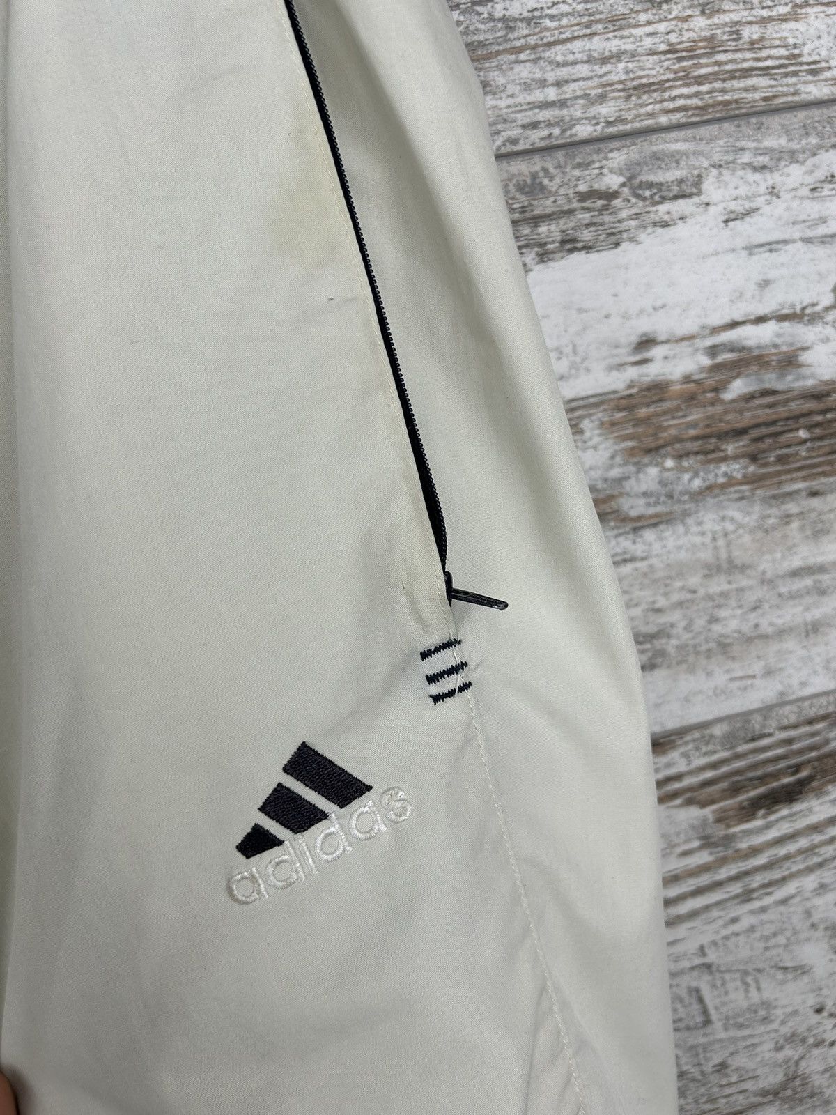 Adidas × Vintage Mens Vintage Adidas Stripes Sweatpants joggers drill pants Size US 32 / EU 48 - 7 Thumbnail
