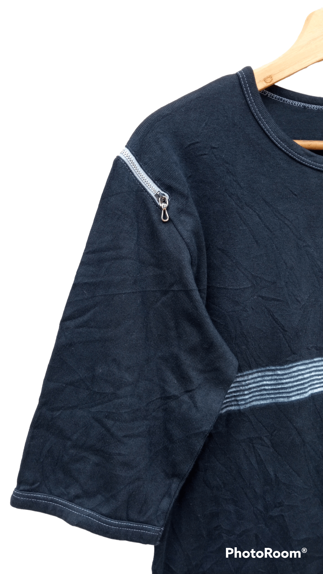 Japanese Brand × Vintage 🔥🔥Japanese Brand Punk Style Zipper Raglan T-Shirt Size US M / EU 48-50 / 2 - 8 Thumbnail
