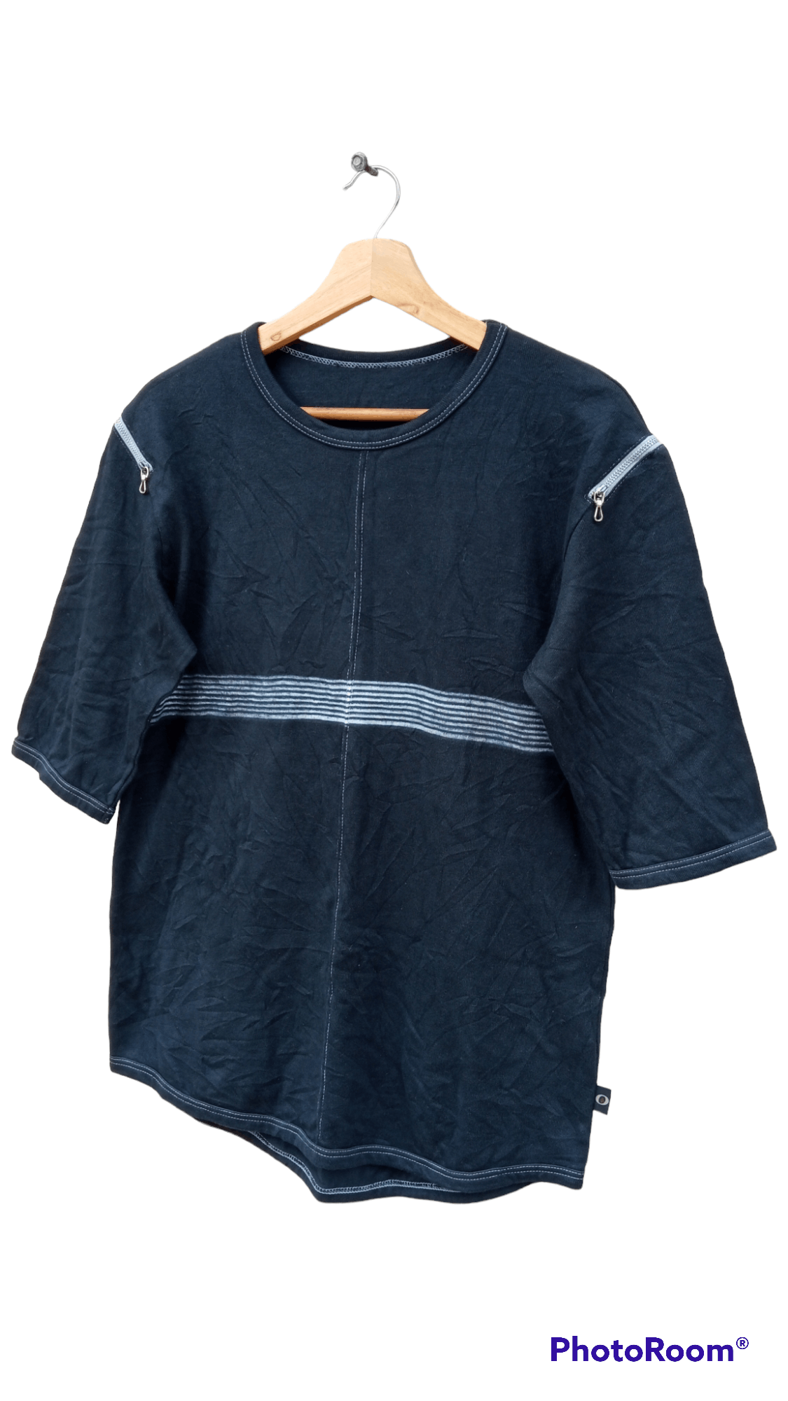 Japanese Brand × Vintage 🔥🔥Japanese Brand Punk Style Zipper Raglan T-Shirt Size US M / EU 48-50 / 2 - 3 Thumbnail