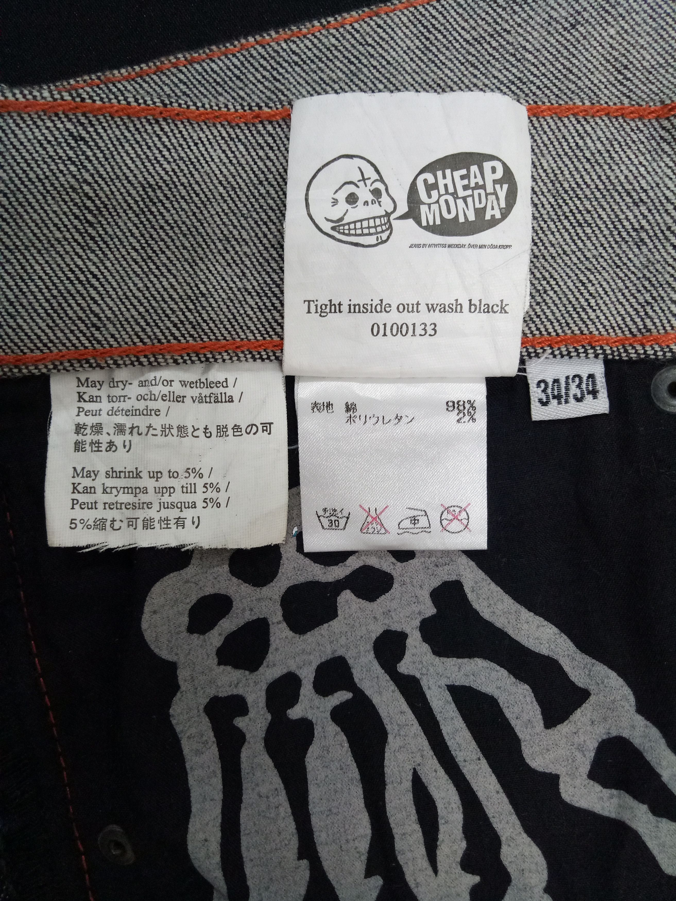 Cheap Monday 🔥🔥🔥Cheap Monday Jeans Rare Design 34x34 Size US 34 / EU 50 - 16 Thumbnail