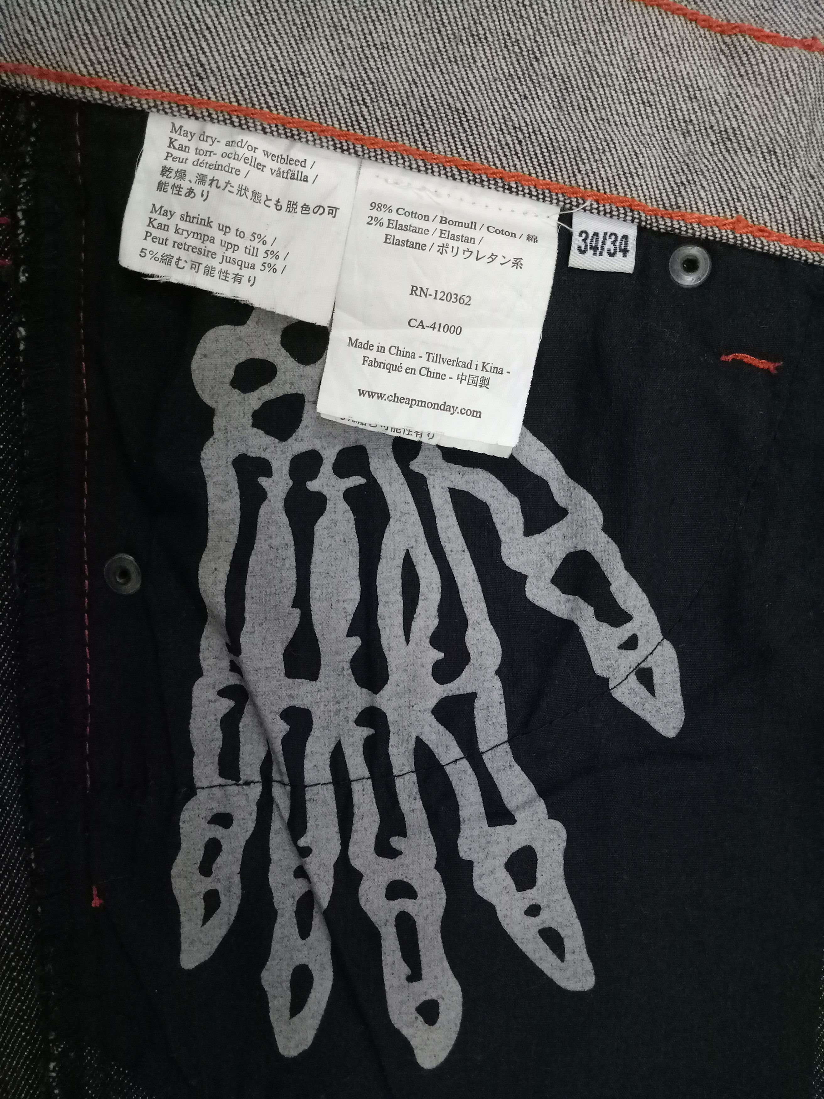 Cheap Monday 🔥🔥🔥Cheap Monday Jeans Rare Design 34x34 Size US 34 / EU 50 - 13 Thumbnail