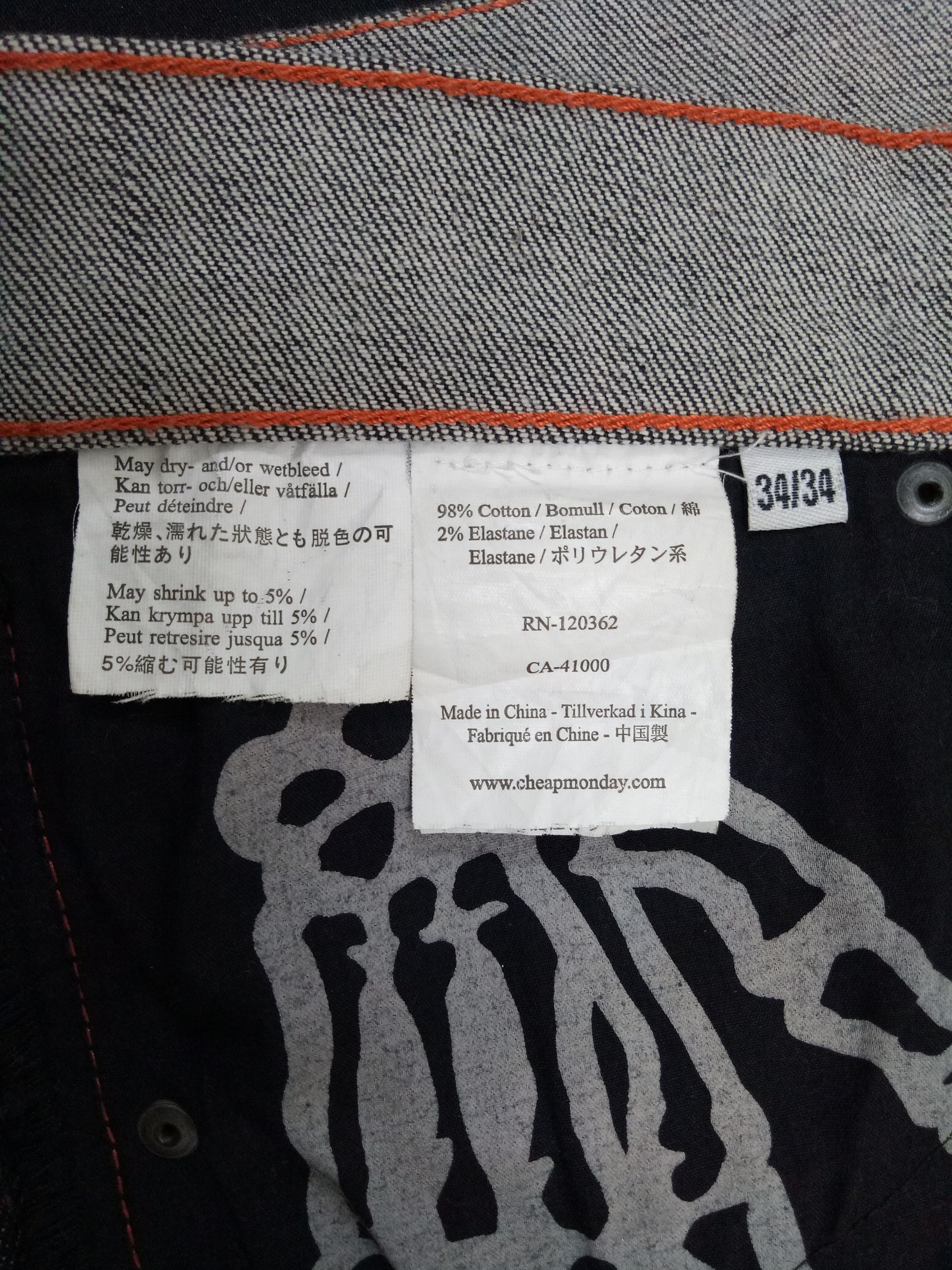Cheap Monday 🔥🔥🔥Cheap Monday Jeans Rare Design 34x34 Size US 34 / EU 50 - 14 Thumbnail