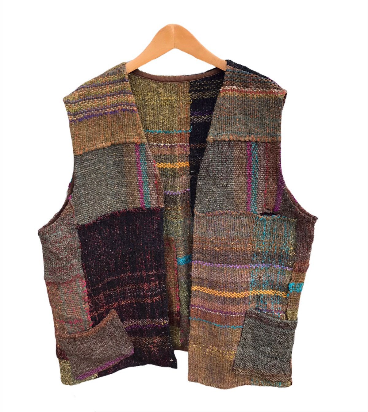 Vintage 💥💥Rare Vintage patchwork wool vest jacket Size US M / EU 48-50 / 2 - 3 Thumbnail