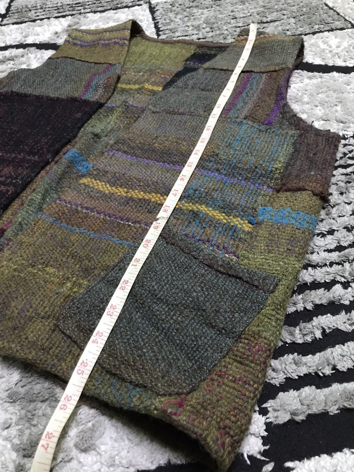 Vintage 💥💥Rare Vintage patchwork wool vest jacket Size US M / EU 48-50 / 2 - 6 Thumbnail