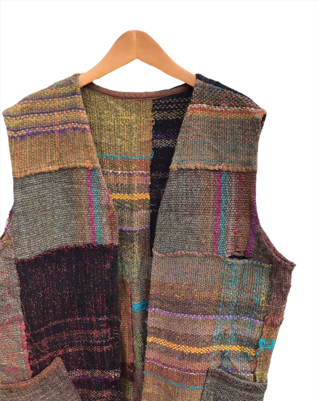 Vintage 💥💥Rare Vintage patchwork wool vest jacket Size US M / EU 48-50 / 2 - 2 Thumbnail