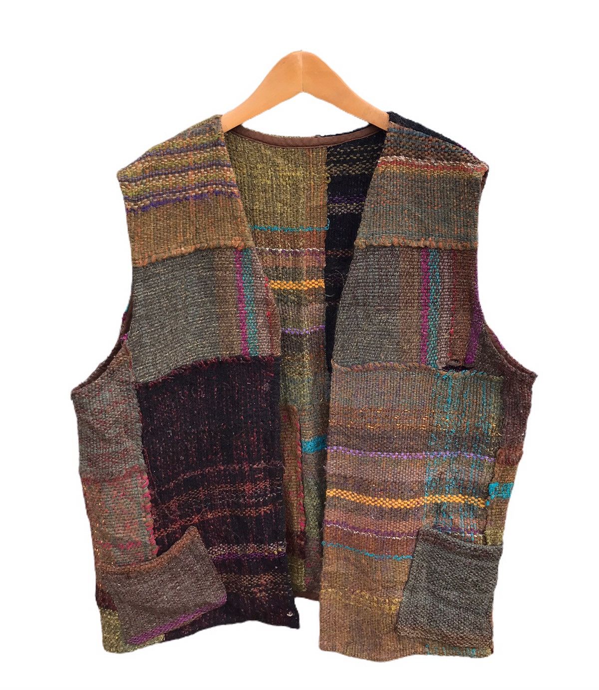 Vintage 💥💥Rare Vintage patchwork wool vest jacket Size US M / EU 48-50 / 2 - 1 Thumbnail