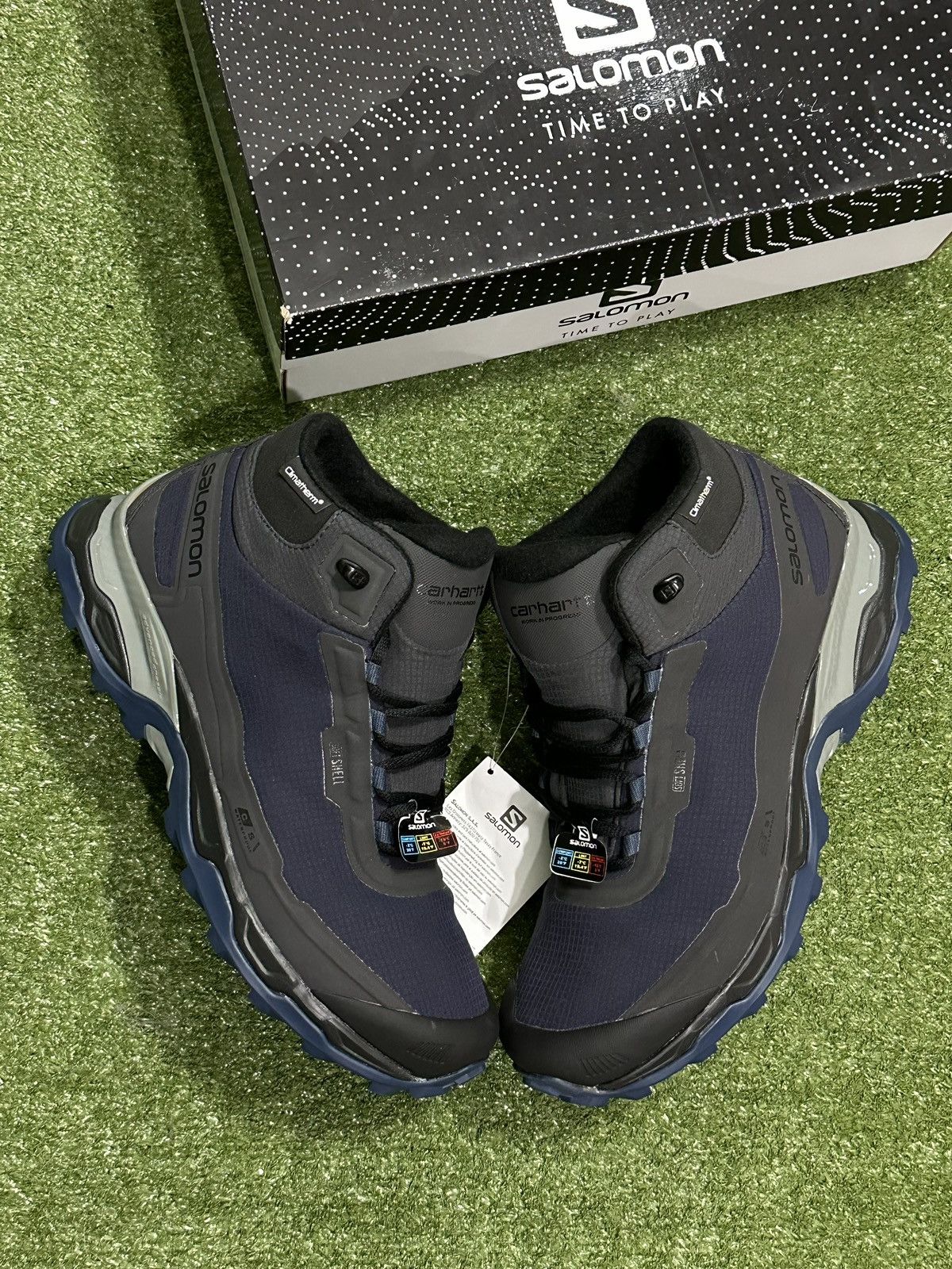 Carhartt × Salomon 🚨NEW Salomon X Carhartt WIP shelter CSWP black phantom boots Size US 9.5 / EU 42-43 - 1 Thumbnail