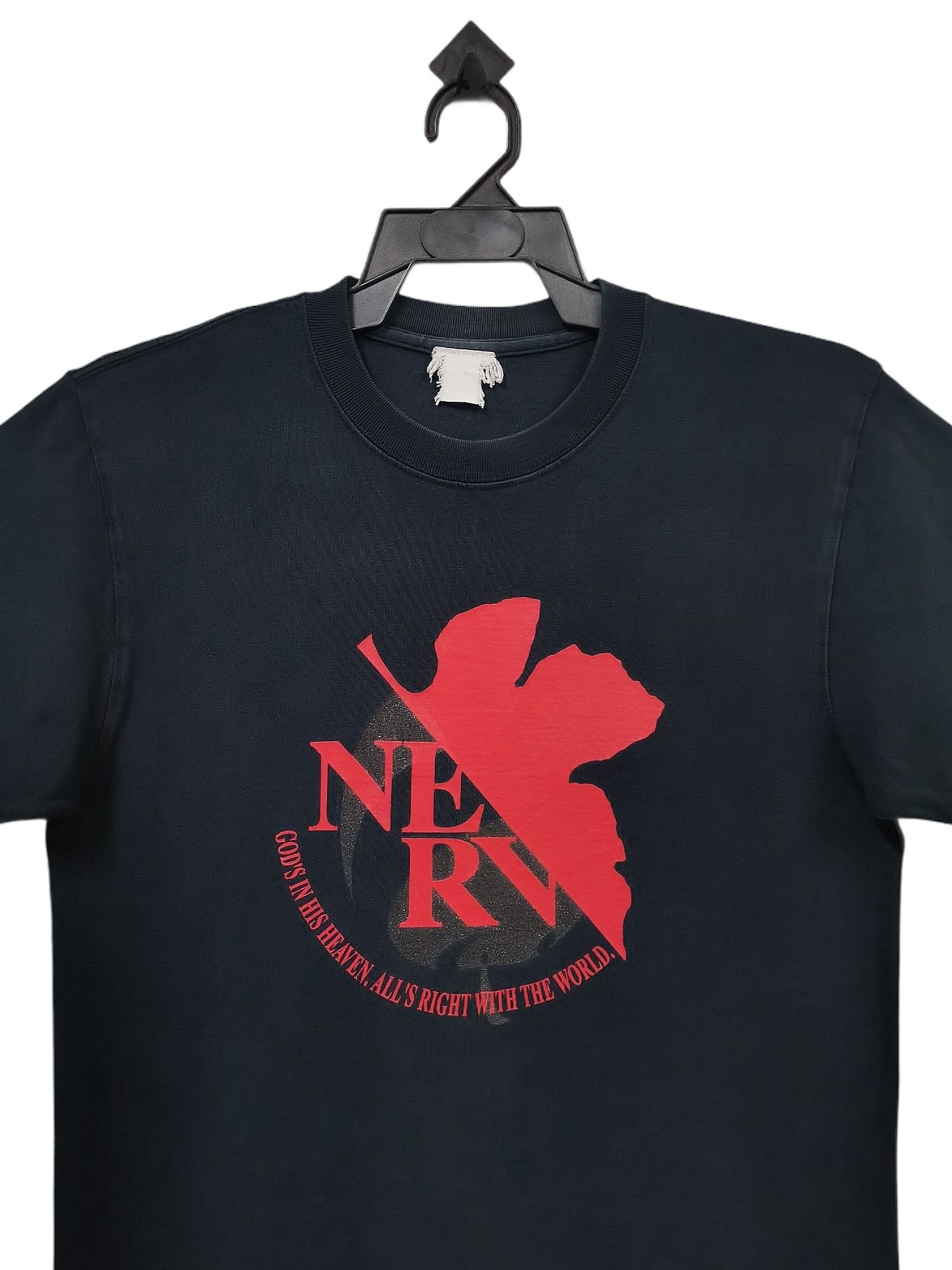 Anime 🔥Vintage EVANGELION NERV Logo Japanese Manga Anime Movie Size US M / EU 48-50 / 2 - 2 Thumbnail