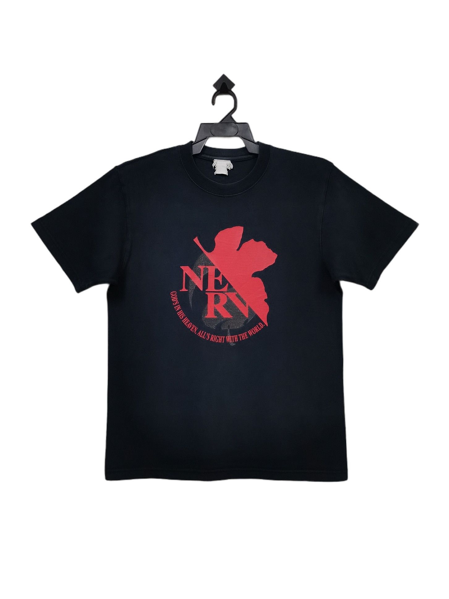Anime 🔥Vintage EVANGELION NERV Logo Japanese Manga Anime Movie Size US M / EU 48-50 / 2 - 1 Thumbnail