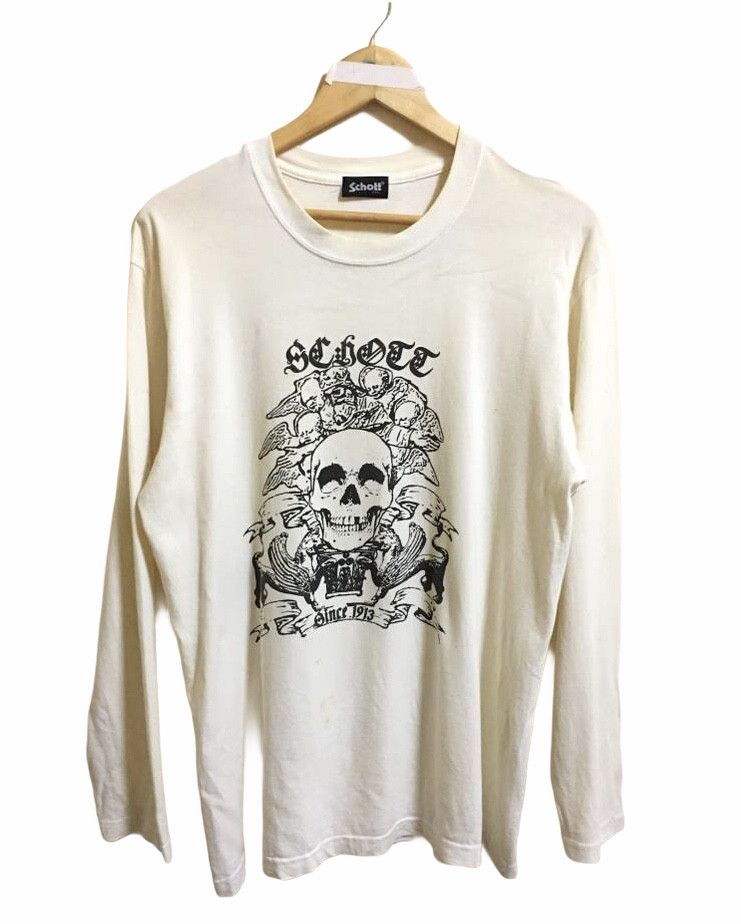 Schott RaRe Schott Long Sleeve Nice Skull Logo Size US L / EU 52-54 / 3 - 1 Thumbnail