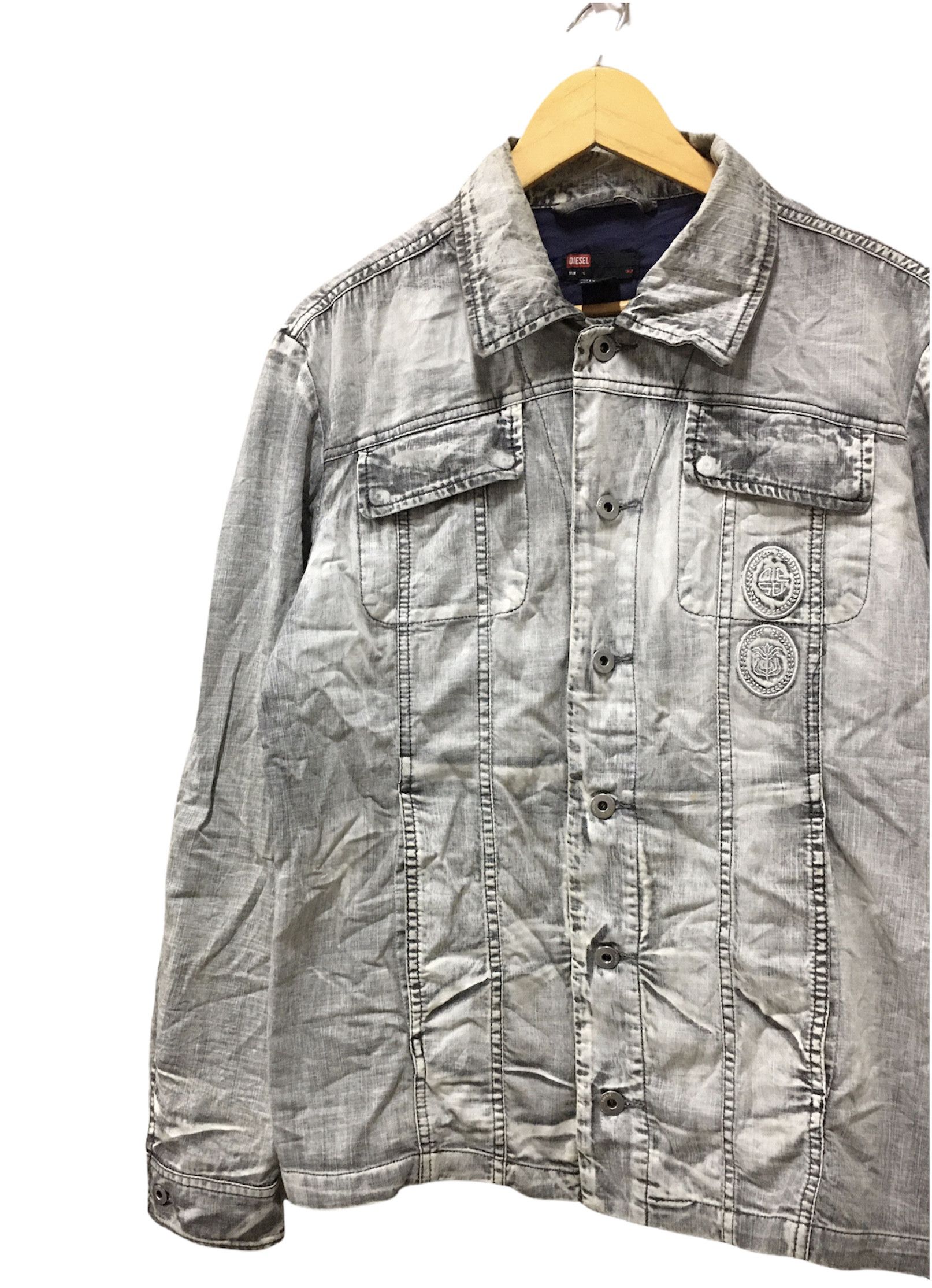 Diesel Distressed Denim Jacket Very Cool Design