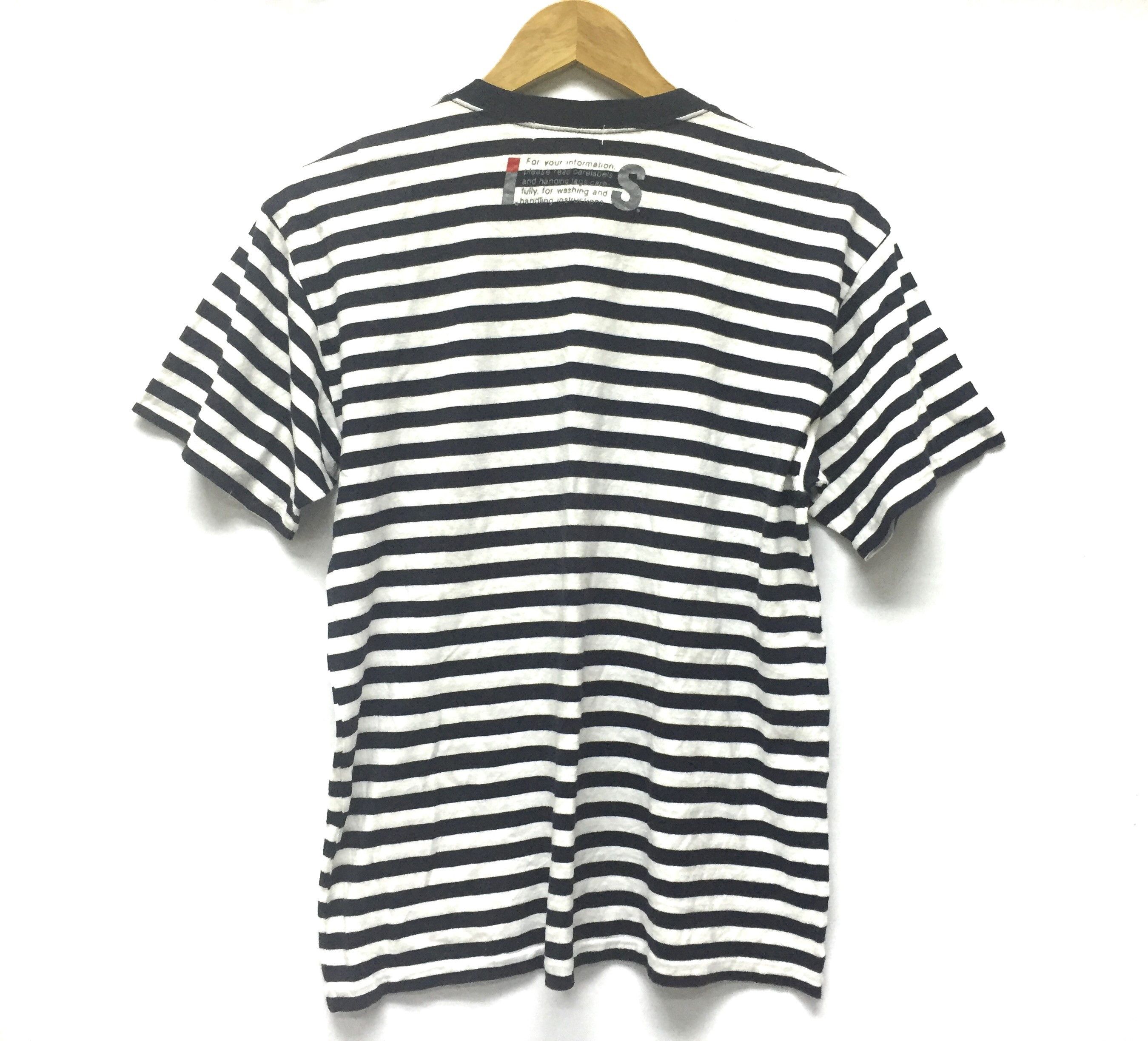 Issey Miyake × Tsumori Chisato 90s Care tag Prison Stripe tee Size US M / EU 48-50 / 2 - 2 Thumbnail