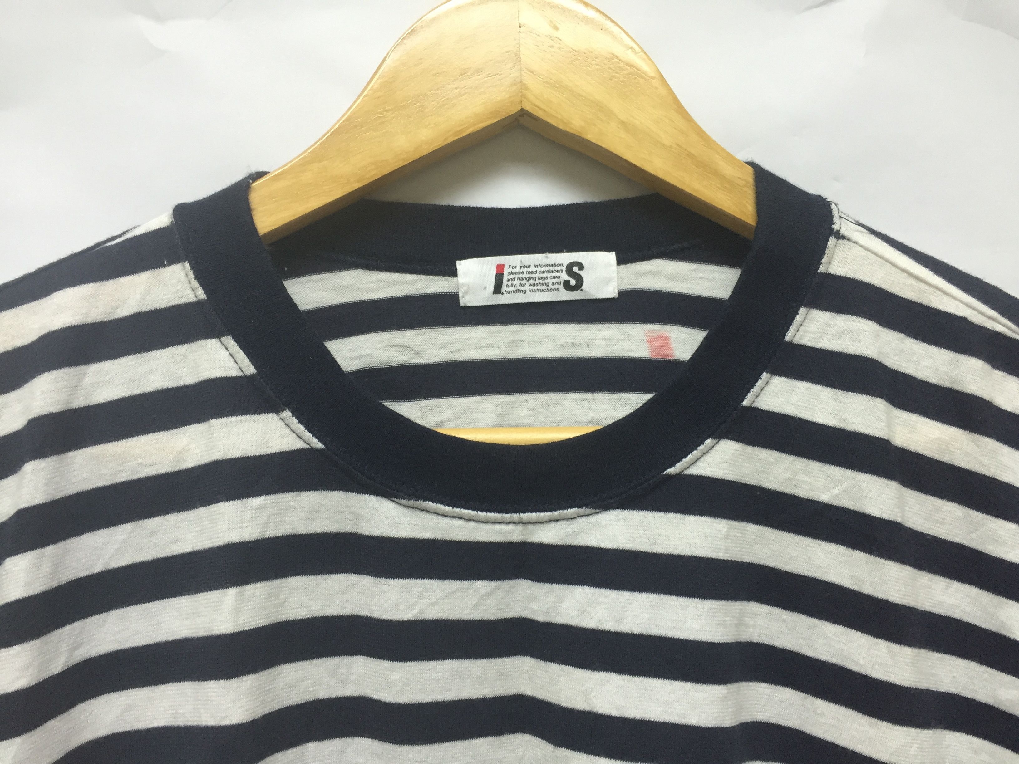 Issey Miyake × Tsumori Chisato 90s Care tag Prison Stripe tee Size US M / EU 48-50 / 2 - 5 Thumbnail